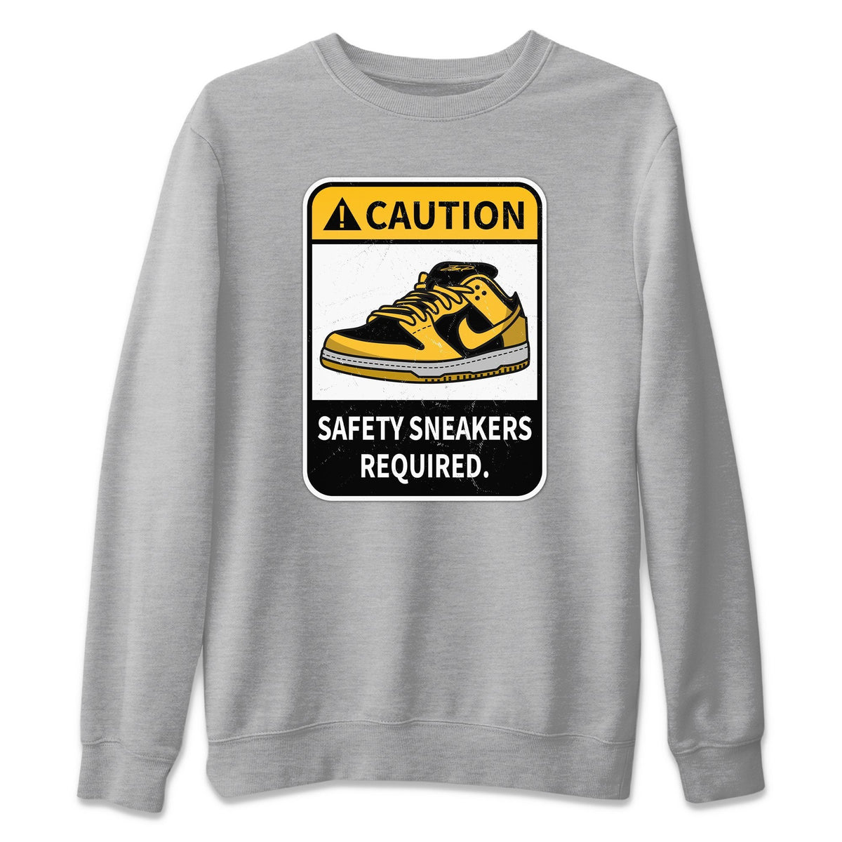 Dunk Championship Goldenrod Sneaker Match Tees Caution Sneaker Tees Dunk Championship Goldenrod Jordan to match sneaker T-Shirt Crew Neck Shirts