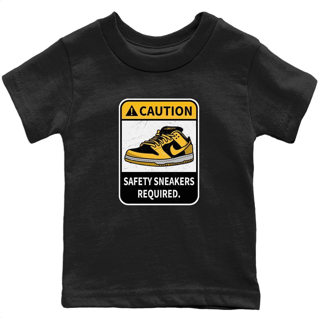Dunk Championship Goldenrod Sneaker Match Tees Caution Sneaker Tees Dunk Championship Goldenrod Jordan to match sneaker T-Shirt Kids Shirts