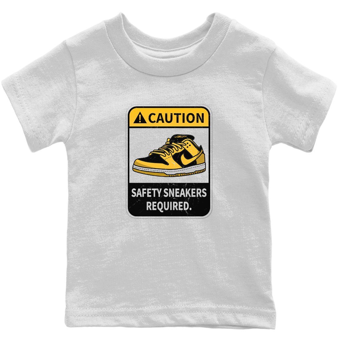 Dunk Championship Goldenrod Sneaker Match Tees Caution Sneaker Tees Dunk Championship Goldenrod Jordan to match sneaker T-Shirt Kids Shirts