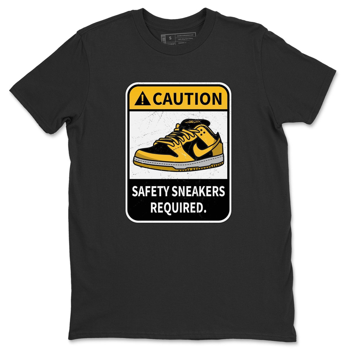 Dunk Championship Goldenrod Sneaker Match Tees Caution Sneaker Tees Dunk Championship Goldenrod Jordan to match sneaker T-Shirt Crew Neck Shirts