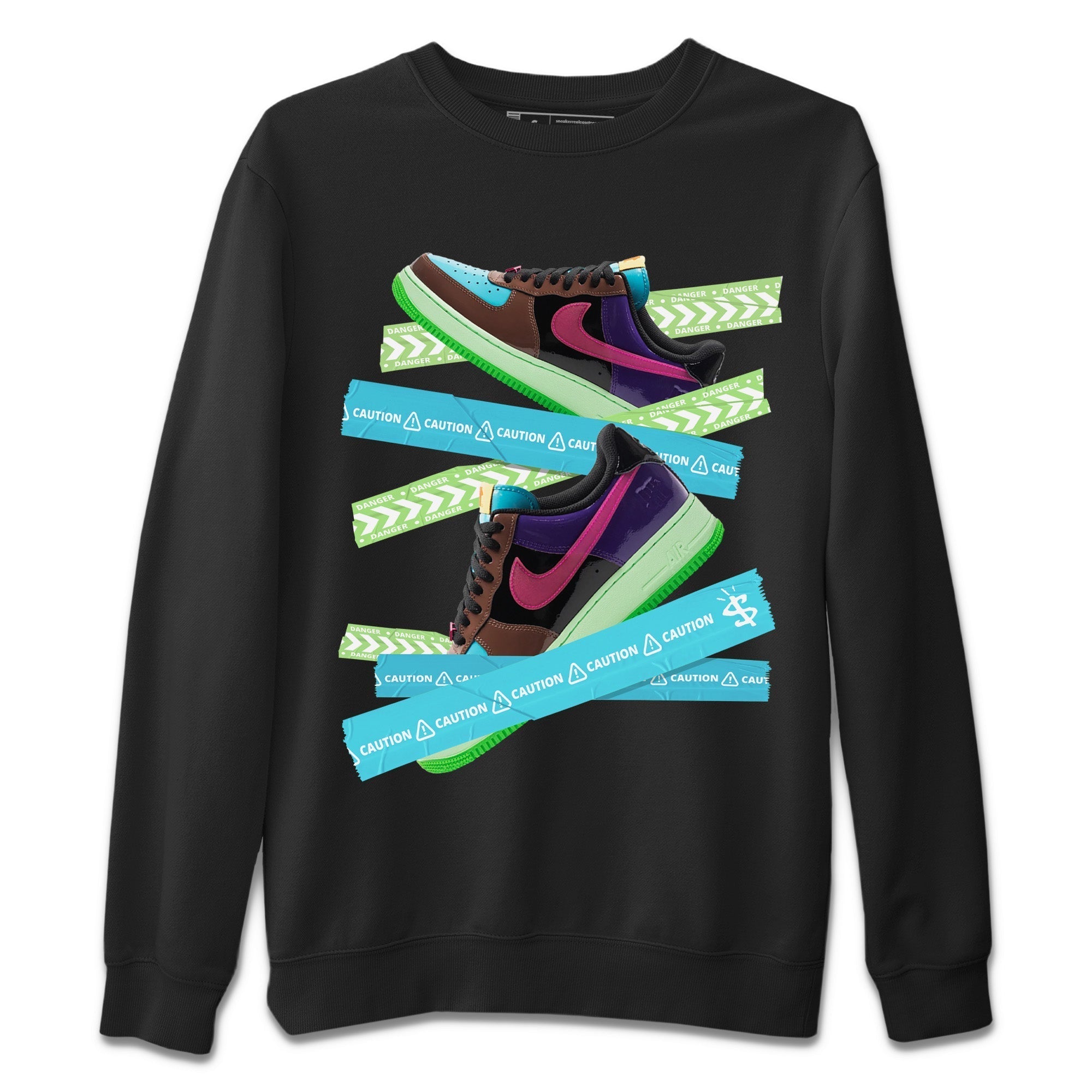 Air Force 1 Undefeated Fauna Brown Sneaker Match Tees Caution Tape Sneaker Tees Air Force 1 Undefeated Fauna Brown Jordan to match sneaker T-Shirt Crew Neck Shirts