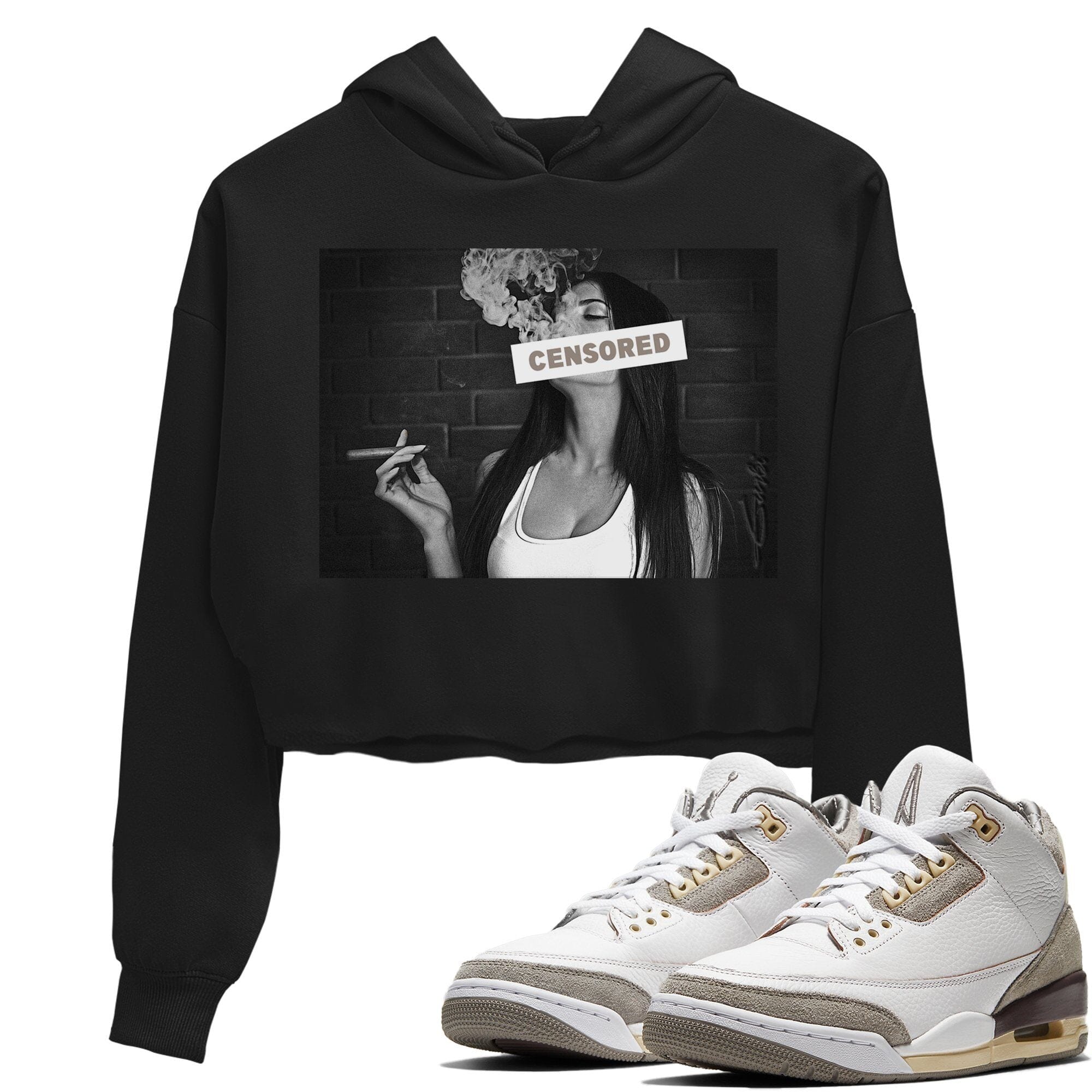 Jordan 3 A Ma Maniere Sneaker Tees Drip Gear Zone Censored Sneaker Tees Jordan 3 A Ma Maniere Shirt Women's Shirts