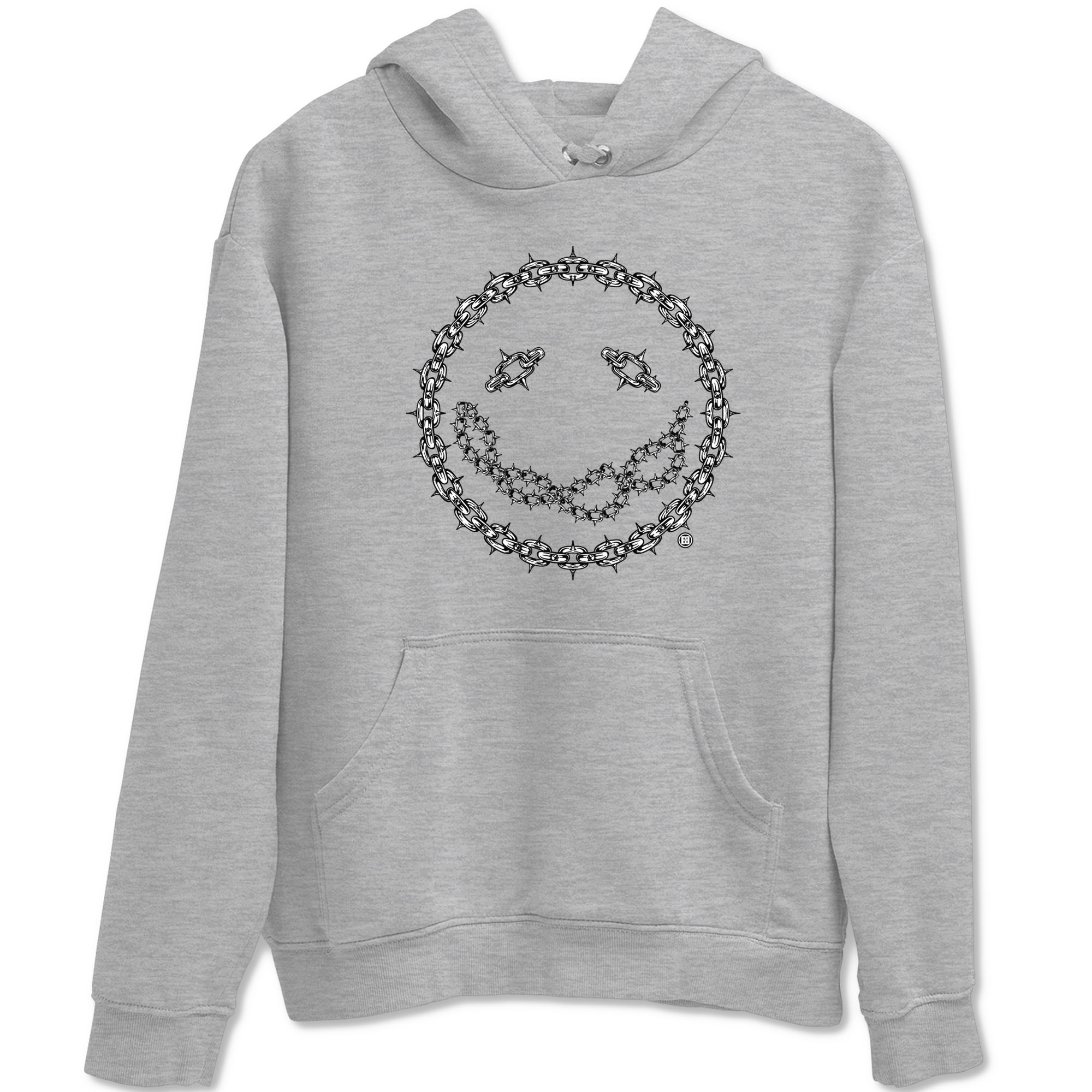 Air Jordan 1 panda shirt to match jordans Chain Smile sneaker tees 1s Black White Drip Gear Zone Streetwear unisex cotton Heather Grey 2 crew neck shirt