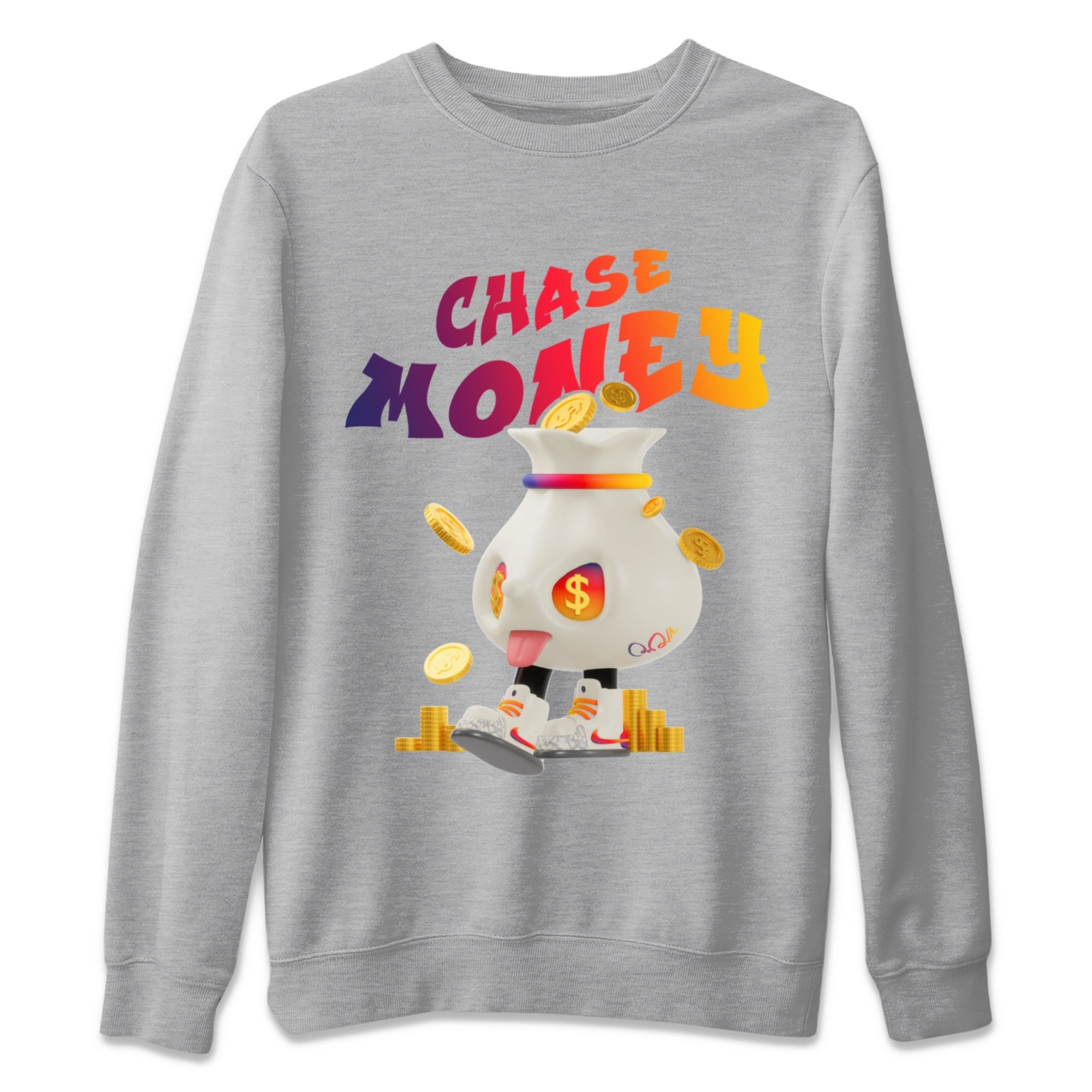 Air Jordan 3 J Balvin shirt to match jordans Chase Money Streetwear Sneaker Shirt AJ3 J Balvin Drip Gear Zone Sneaker Matching Clothing Unisex Heather Grey 2 T-Shirt