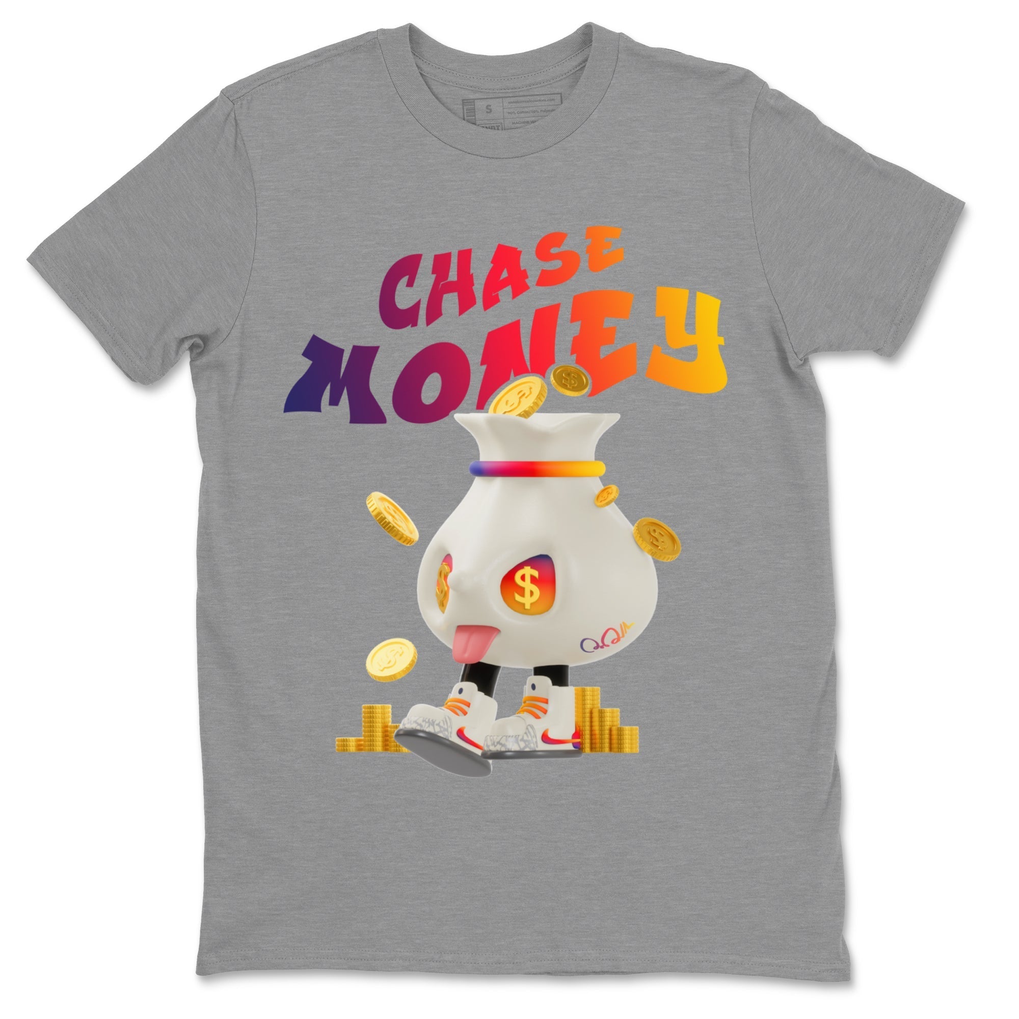 Air Jordan 3 J Balvin shirt to match jordans Chase Money Streetwear Sneaker Shirt AJ3 J Balvin Drip Gear Zone Sneaker Matching Clothing Unisex Heather Grey 2 T-Shirt