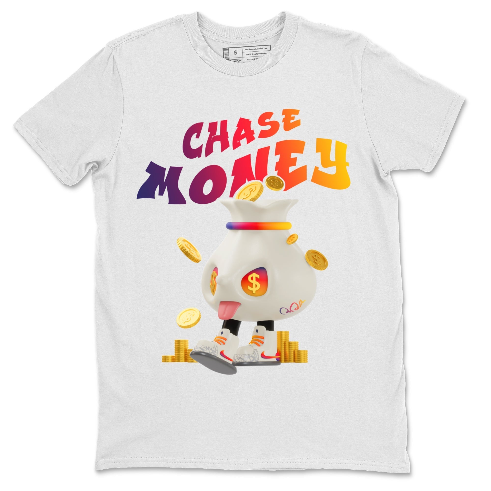 Air Jordan 3 J Balvin shirt to match jordans Chase Money Streetwear Sneaker Shirt AJ3 J Balvin Drip Gear Zone Sneaker Matching Clothing Unisex White 2 T-Shirt