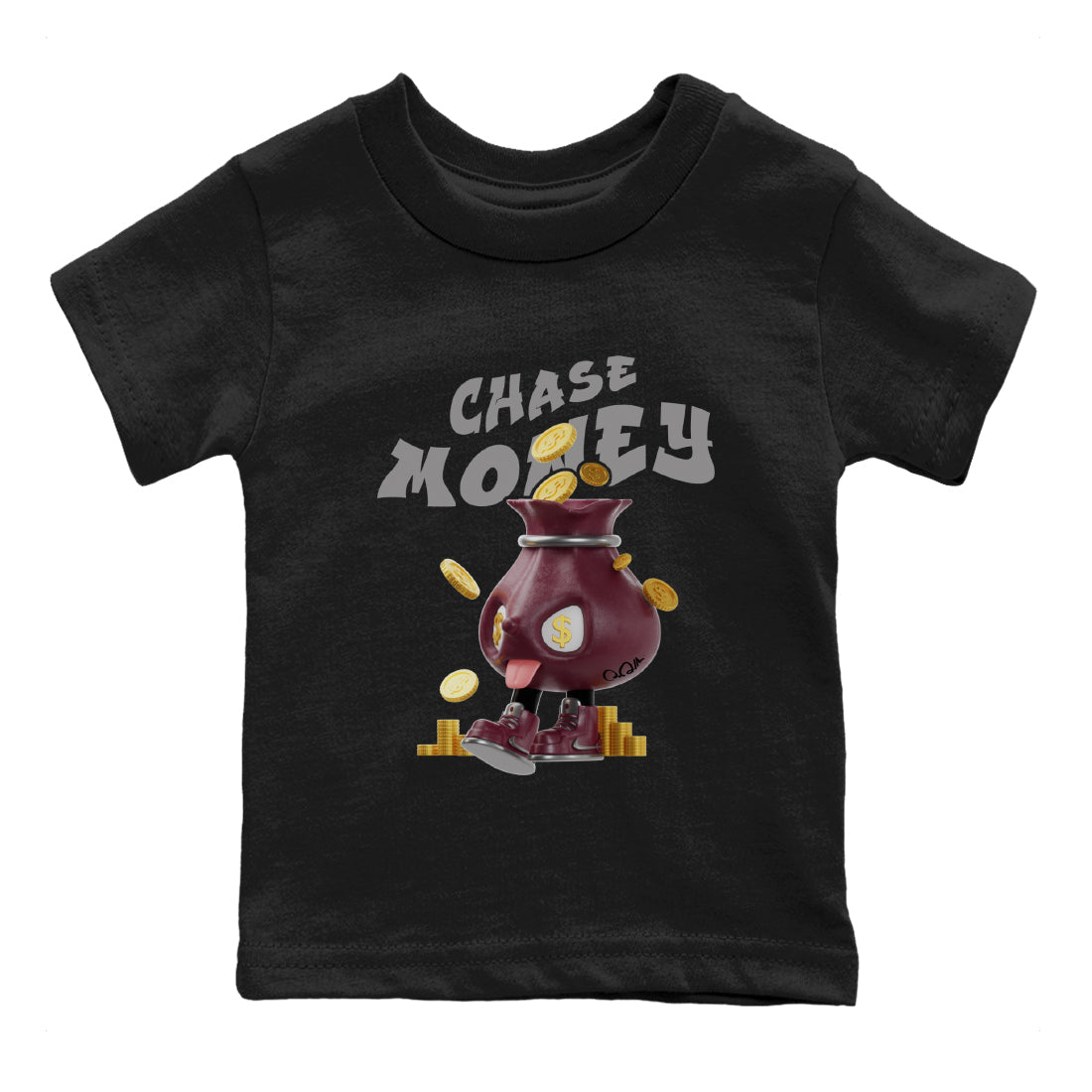 Air Jordan 5 Burgundy shirt to match jordans Chase Money Streetwear Sneaker Shirt AJ5 Burgundy Drip Gear Zone Sneaker Matching Clothing Baby Toddler Black 2 T-Shirt