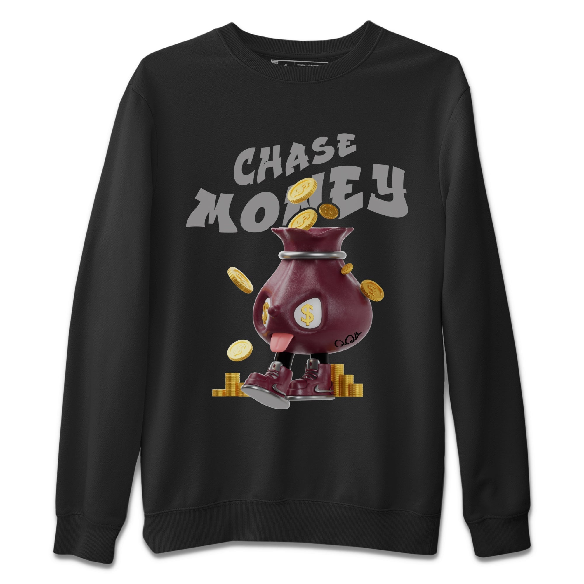 Air Jordan 5 Burgundy shirt to match jordans Chase Money Streetwear Sneaker Shirt AJ5 Burgundy Drip Gear Zone Sneaker Matching Clothing Unisex Black 2 T-Shirt