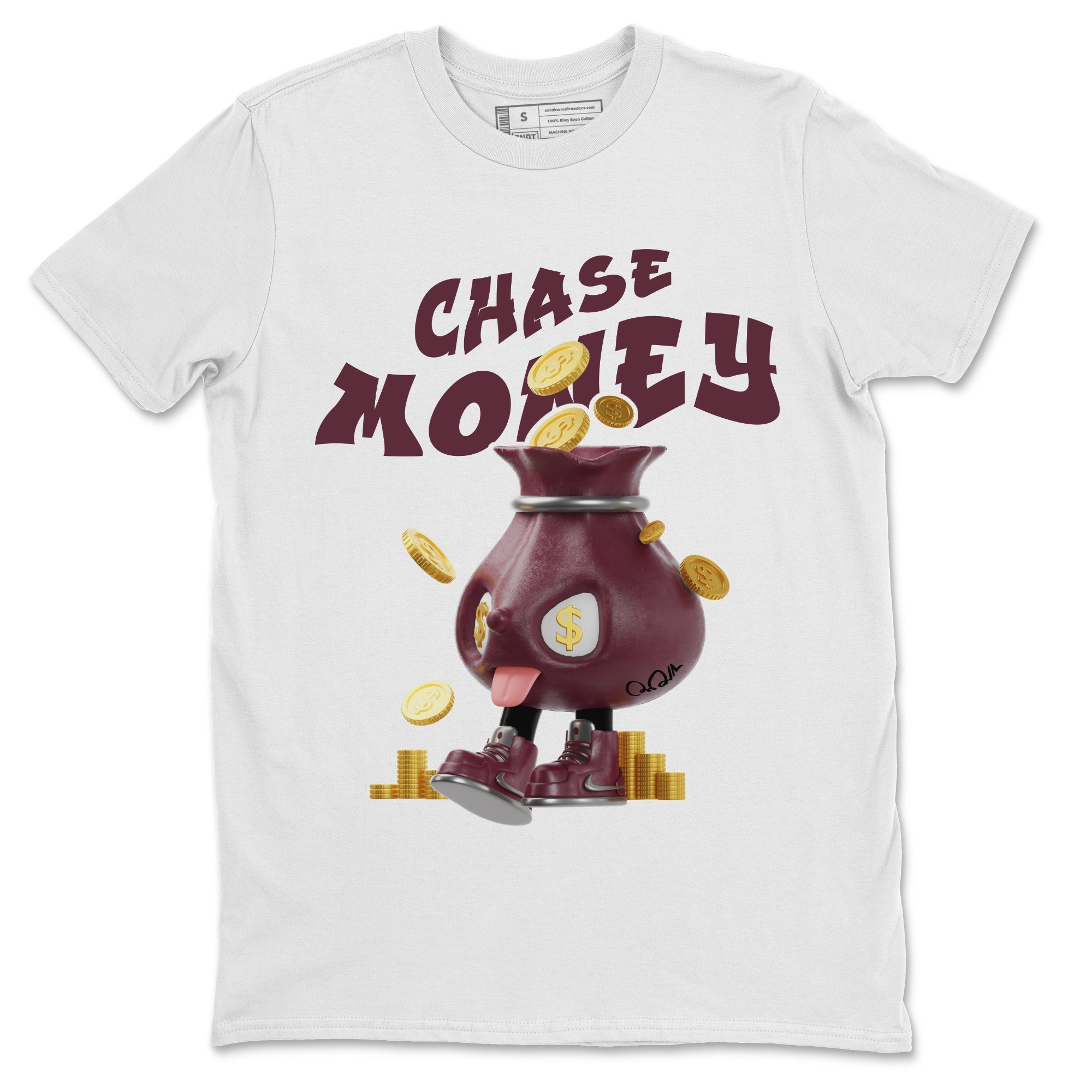 Air Jordan 5 Burgundy shirt to match jordans Chase Money Streetwear Sneaker Shirt AJ5 Burgundy Drip Gear Zone Sneaker Matching Clothing Unisex White 2 T-Shirt