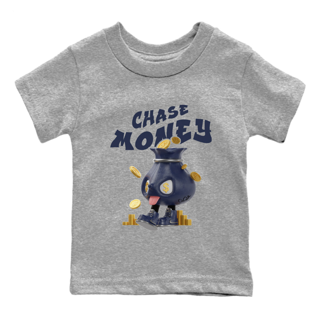 Air Jordan 5 Georgetown shirt to match jordans Chase Money Streetwear Sneaker Shirt AJ5 Georgetown Drip Gear Zone Sneaker Matching Clothing Baby Toddler Heather Grey 2 T-Shirt