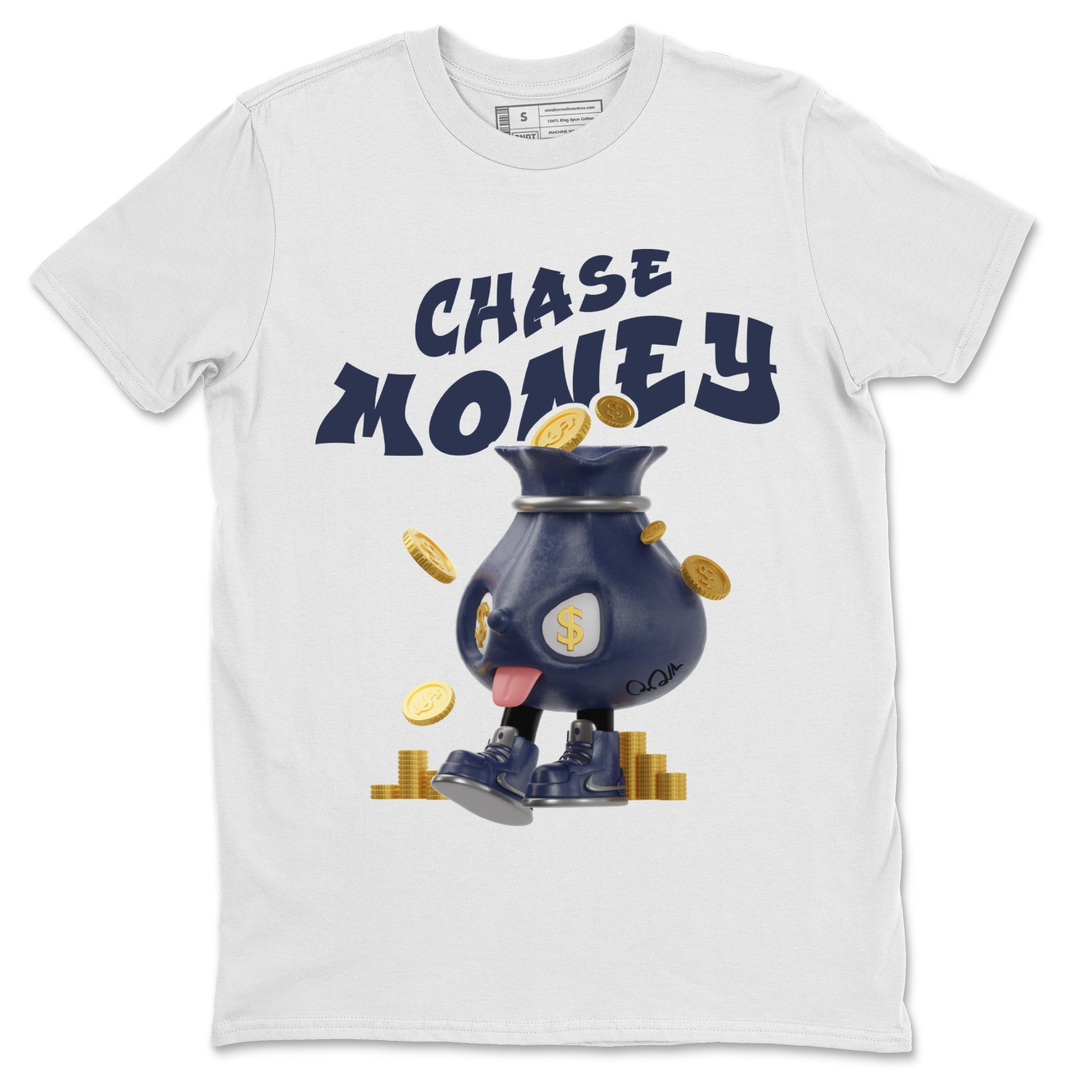 Air Jordan 5 Georgetown shirt to match jordans Chase Money Streetwear Sneaker Shirt AJ5 Georgetown Drip Gear Zone Sneaker Matching Clothing Unisex White 2 T-Shirt