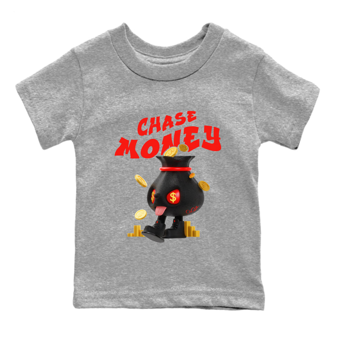 Yeezy 350 Bred shirt to match jordans Chase Money Streetwear Sneaker Shirt Adidas Yeezy 350 V2 Boost Bred Drip Gear Zone Sneaker Matching Clothing Baby Toddler Heather Grey 2 T-Shirt