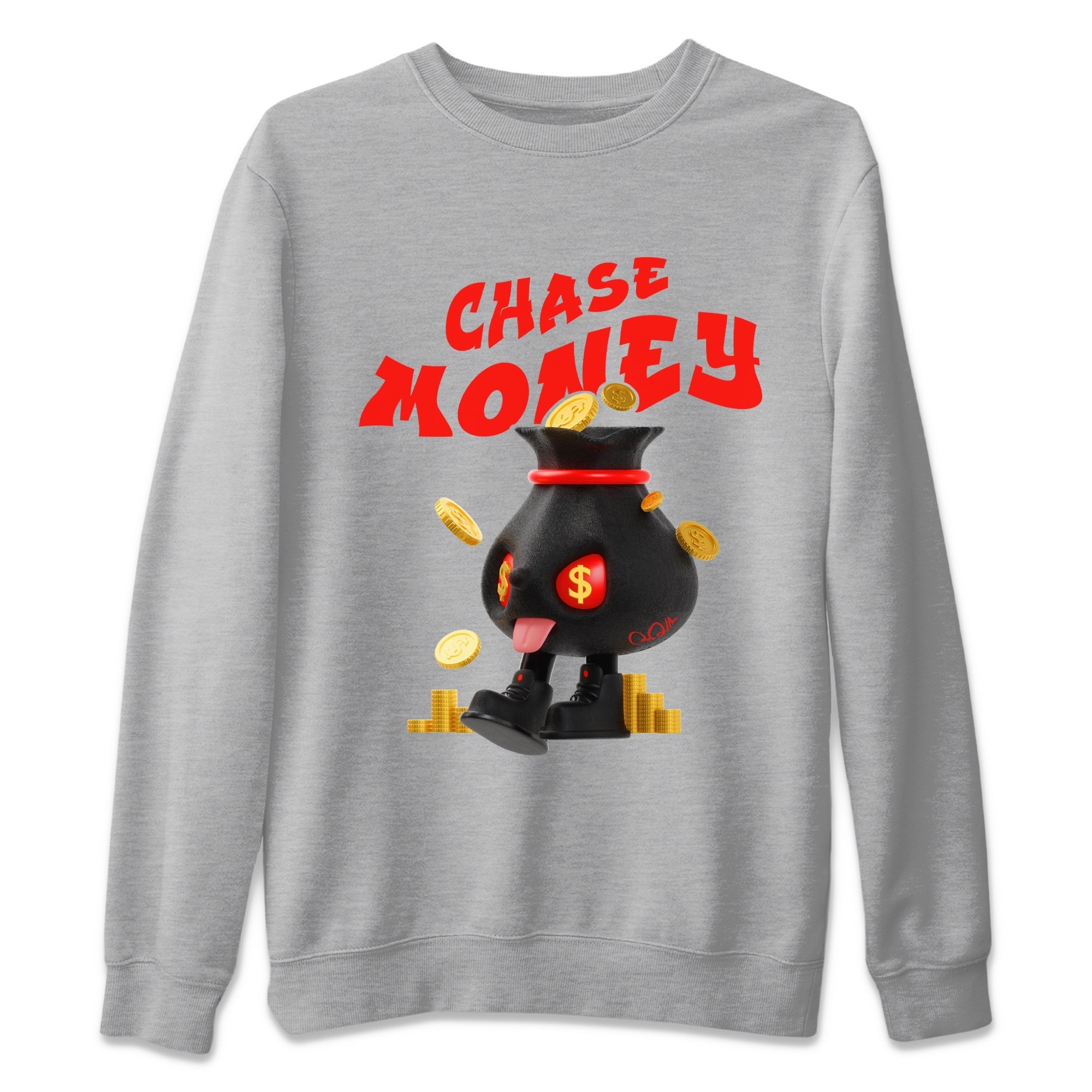 Yeezy 350 Bred shirt to match jordans Chase Money Streetwear Sneaker Shirt Adidas Yeezy 350 V2 Boost Bred Drip Gear Zone Sneaker Matching Clothing Unisex Heather Grey 2 T-Shirt