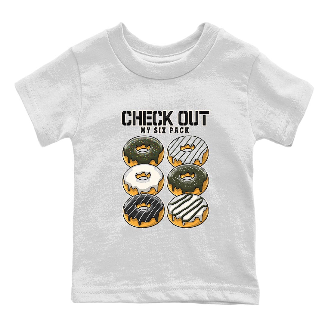 Air Jordan 1 Travis Scott Olive Sneaker Match Tees Check Out My Six Pack Streetwear Sneaker Shirt AJ1 Travis Scott Olive Sneaker Release Tees Kids Shirts White 2