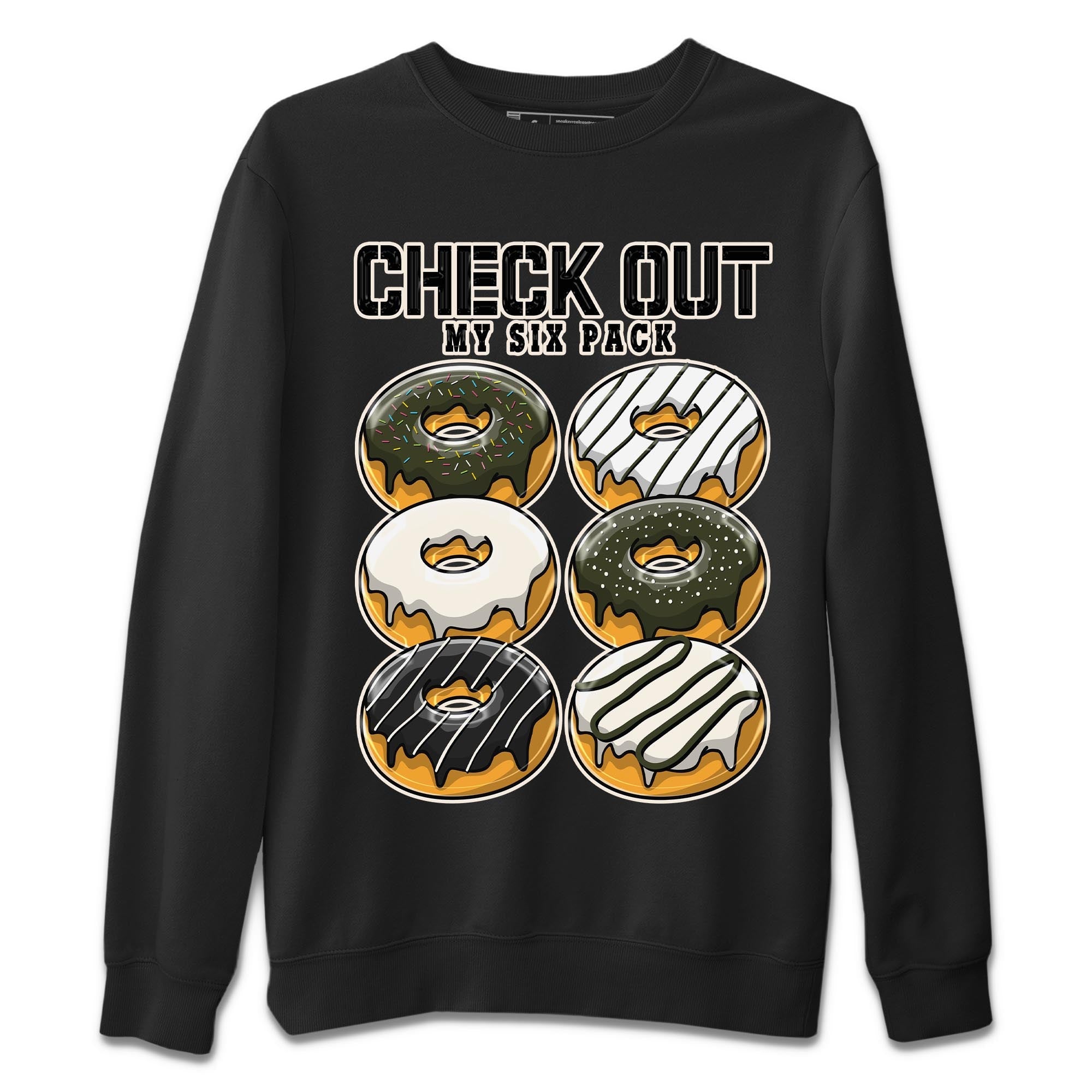 Air Jordan 1 Travis Scott Olive Sneaker Match Tees Check Out My Six Pack Streetwear Sneaker Shirt AJ1 Travis Scott Olive Sneaker Release Tees Unisex Shirts Black 2