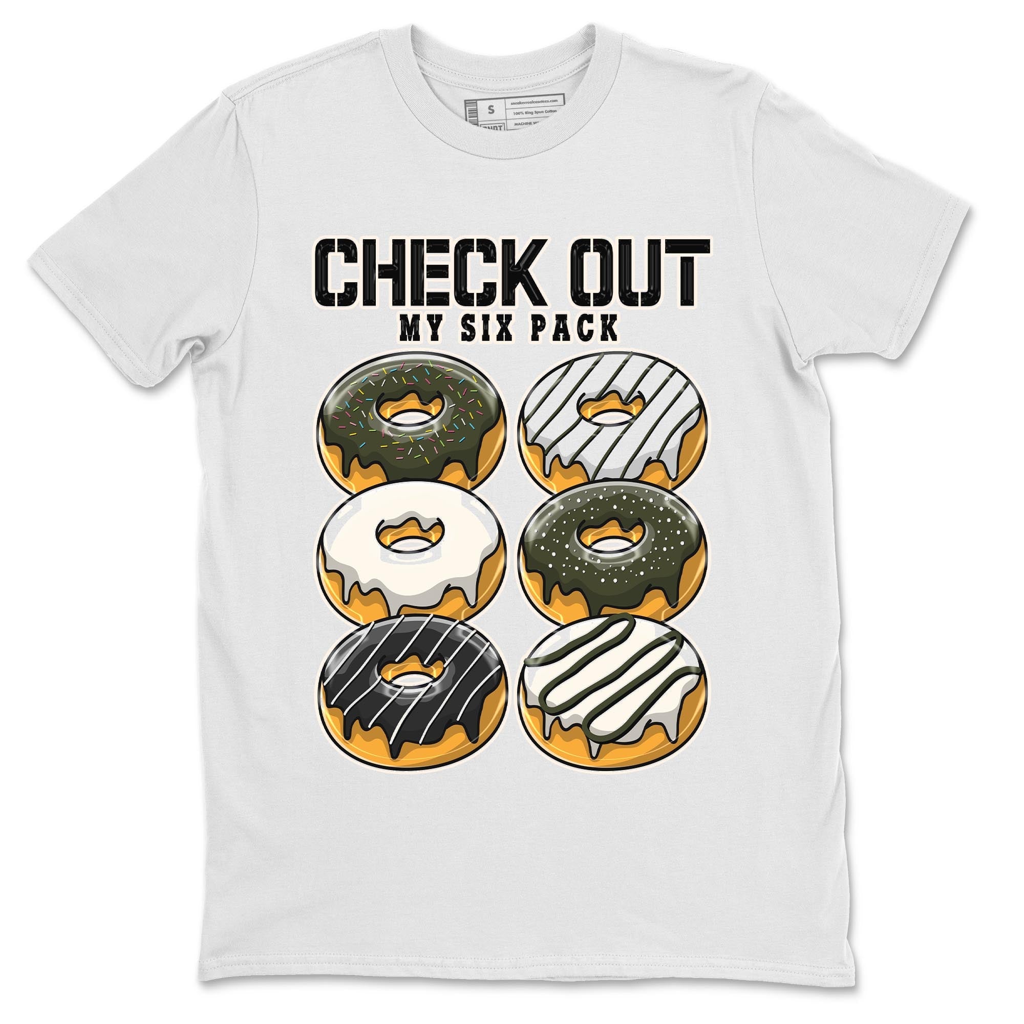 Air Jordan 1 Travis Scott Olive Sneaker Match Tees Check Out My Six Pack Streetwear Sneaker Shirt AJ1 Travis Scott Olive Sneaker Release Tees Unisex Shirts White 2