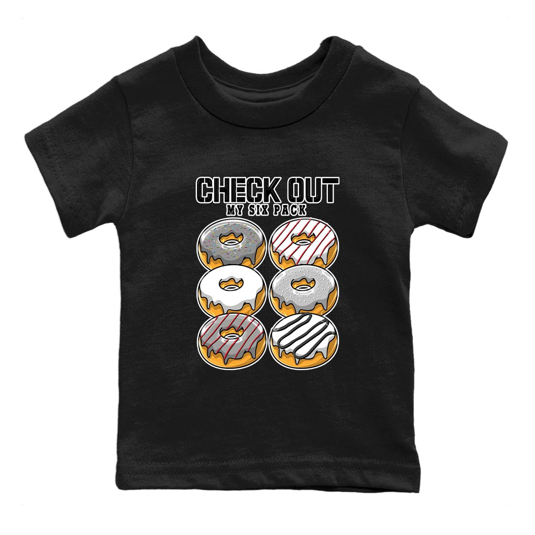 1s High OG Washed Heritage Sneaker Match Tees Check Out My Six Pack Streetwear Sneaker Shirt Air Jordan 1 Washed Heritage Sneaker Release Tees Kids Shirts Black 2