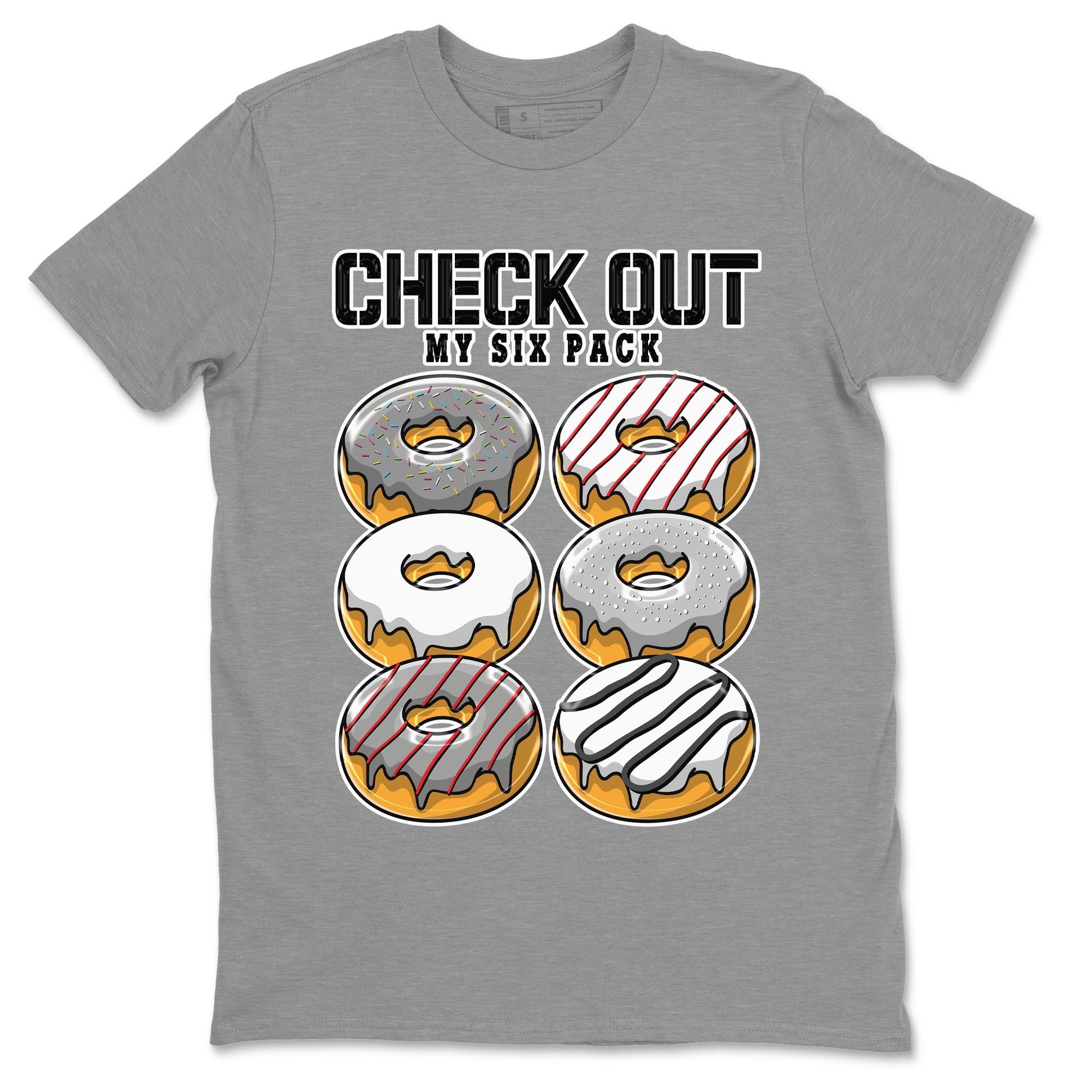 1s High OG Washed Heritage Sneaker Match Tees Check Out My Six Pack Streetwear Sneaker Shirt Air Jordan 1 Washed Heritage Sneaker Release Tees Unisex Shirts Heather Grey 2