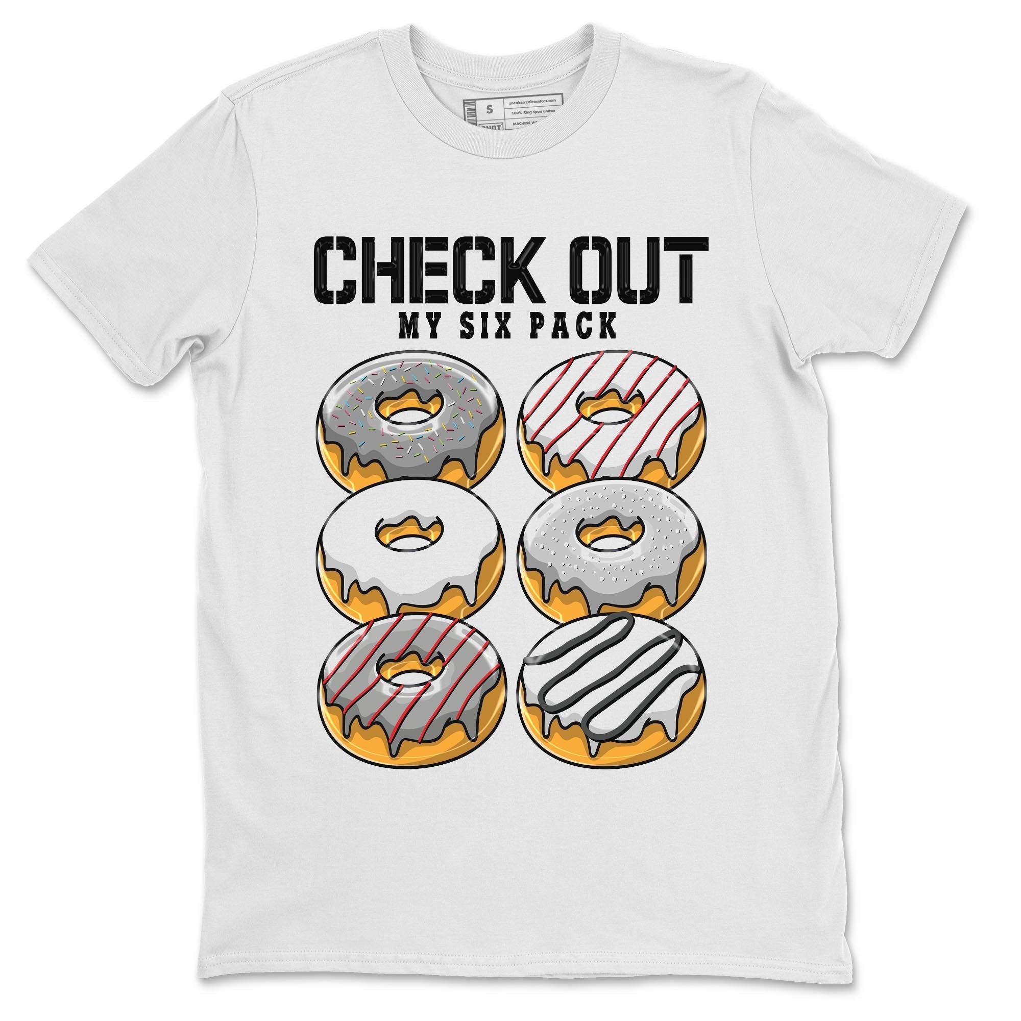 1s High OG Washed Heritage Sneaker Match Tees Check Out My Six Pack Streetwear Sneaker Shirt Air Jordan 1 Washed Heritage Sneaker Release Tees Unisex Shirts White 2