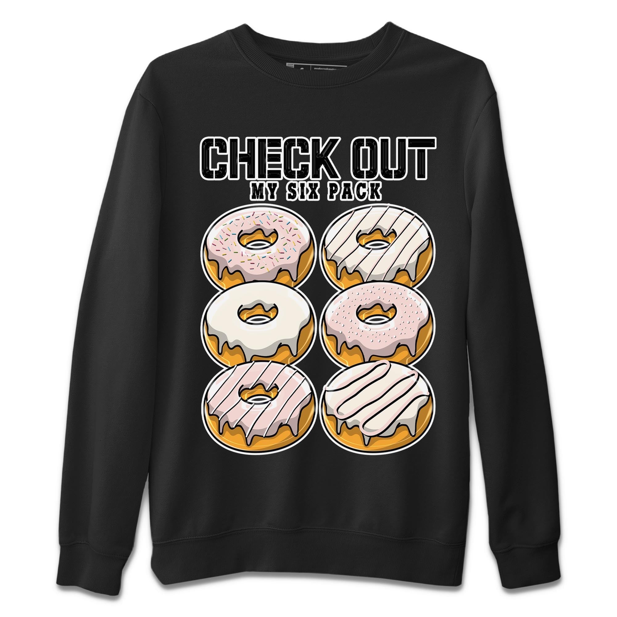 Air Jordan 1 Washed Pink Sneaker Match Tees Check Out My Six Pack Streetwear Sneaker Shirt AJ1 Washed Pink Sneaker Release Tees Unisex Shirts Black 2