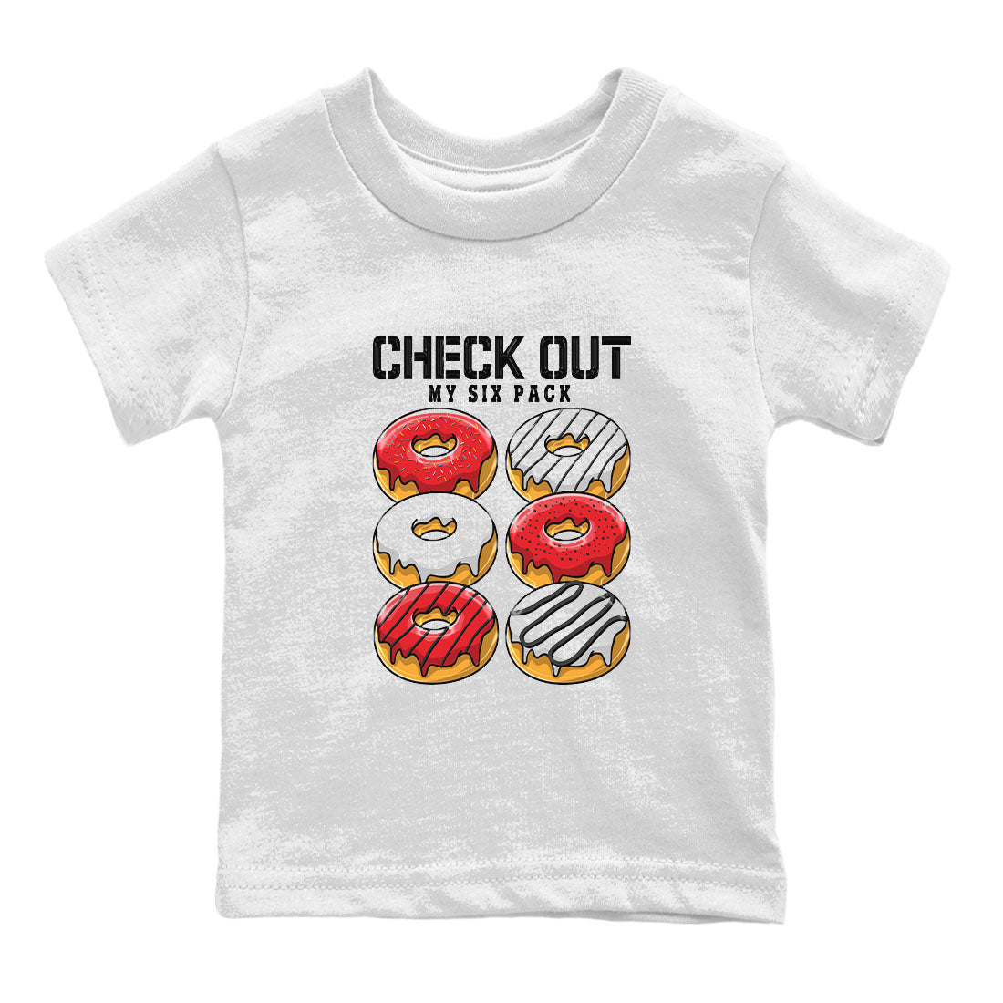 Jordan 12 Retro Cherry shirt to match jordans Varsity Red Check Out My Six Pack special sneaker matching tees 12s Cherry Drip Gear Zone Baby Toddler White 2 T-Shirt
