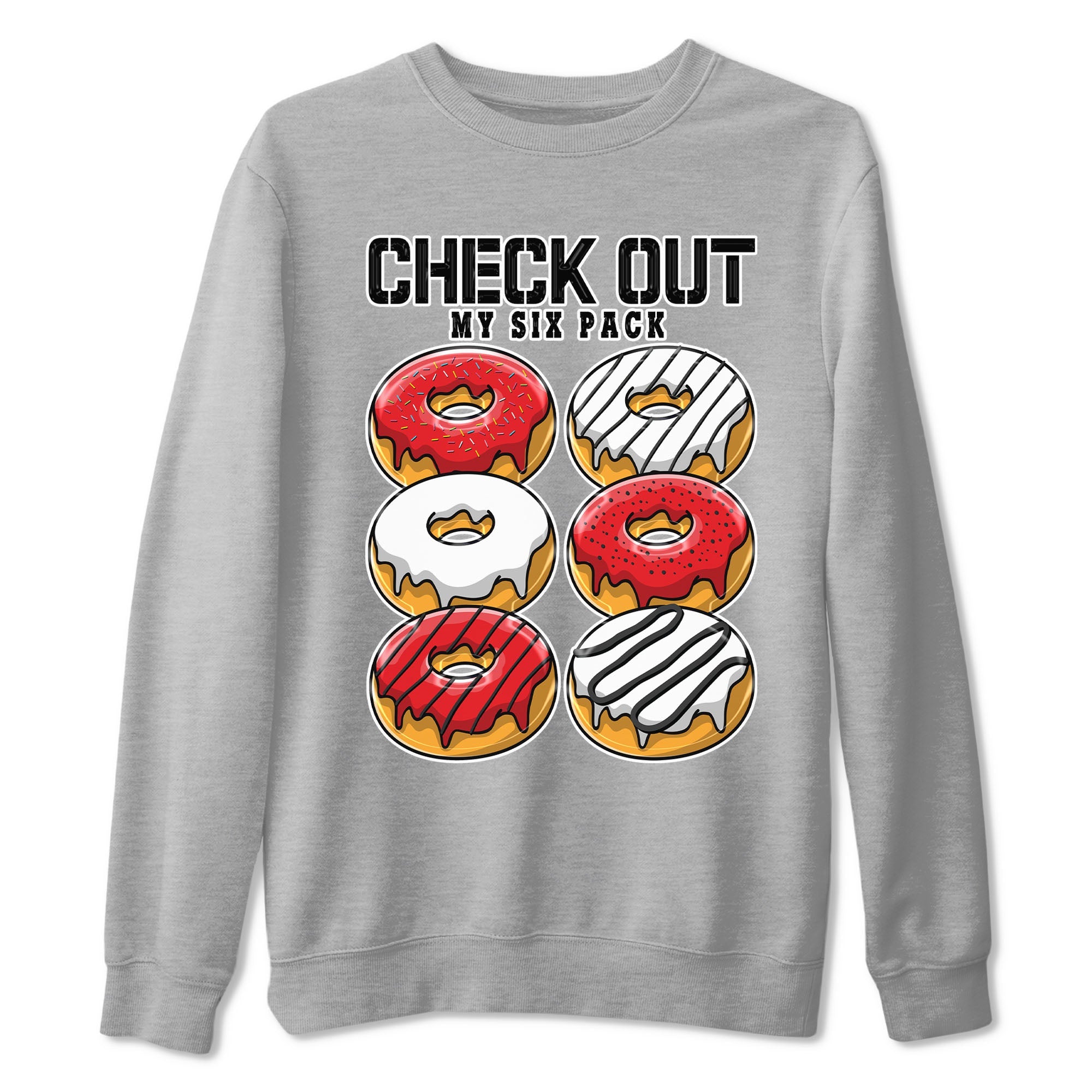 Jordan 12 Retro Cherry shirt to match jordans Varsity Red Check Out My Six Pack special sneaker matching tees 12s Cherry Drip Gear Zone Unisex Heather Grey 2 T-Shirt