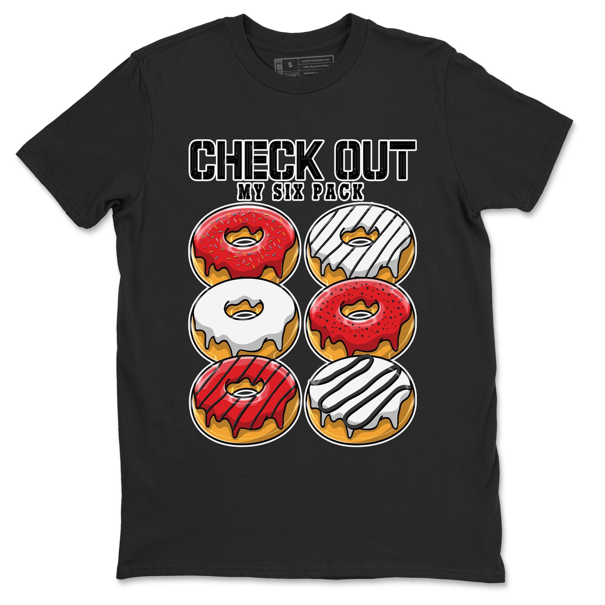 Jordan 12 Retro Cherry shirt to match jordans Varsity Red Check Out My Six Pack special sneaker matching tees 12s Cherry Drip Gear Zone Unisex Black 2 T-Shirt