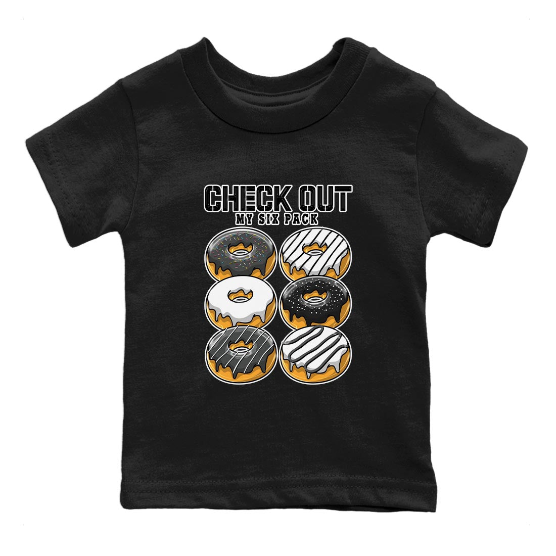 Air Jordan 13 Black Flint Sneaker Match Tees Check Out My Six Pack Streetwear Sneaker Shirt AJ 13s Black Flint Sneaker Release Tees Kids Shirts Black 2