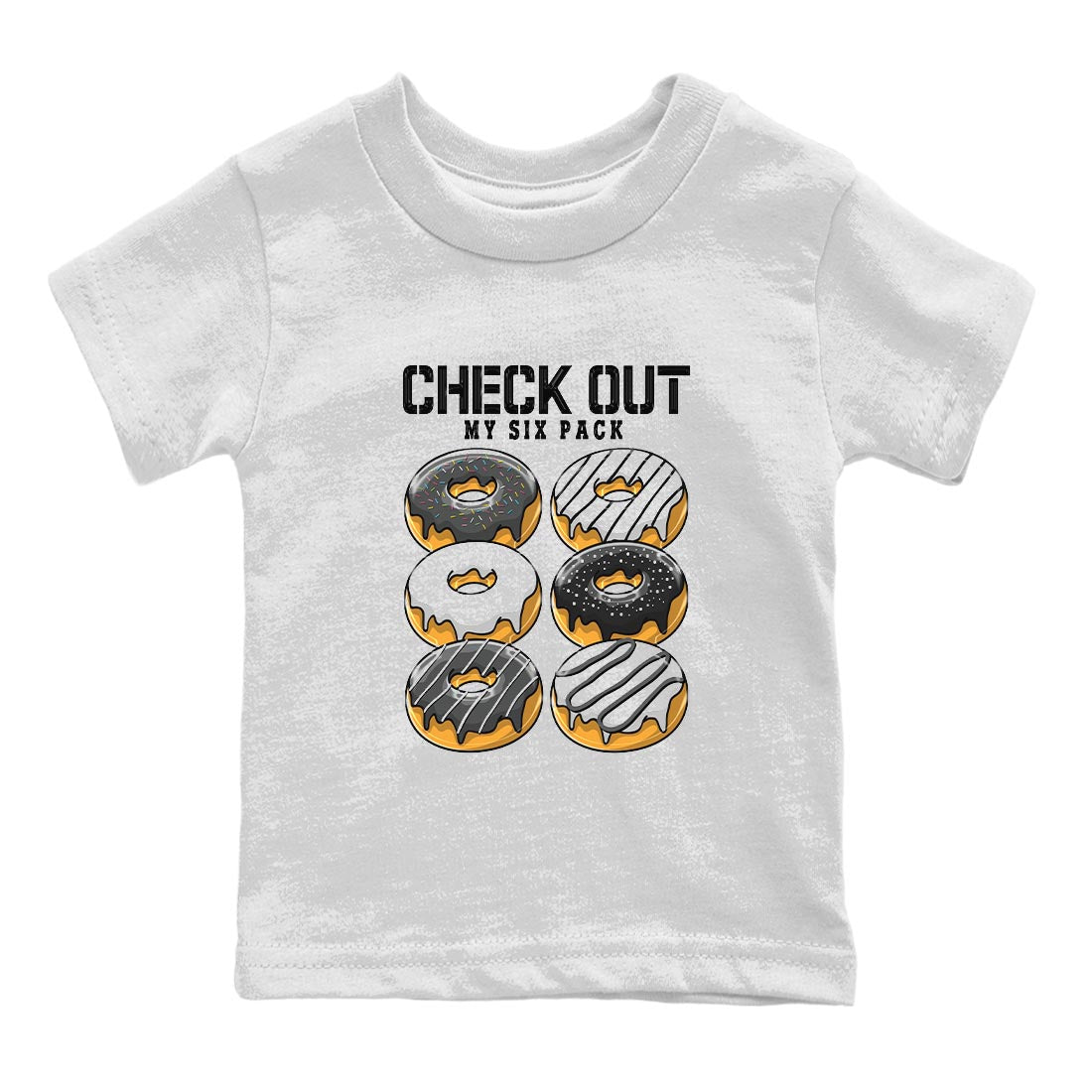 Air Jordan 13 Black Flint Sneaker Match Tees Check Out My Six Pack Streetwear Sneaker Shirt AJ 13s Black Flint Sneaker Release Tees Kids Shirts White 2