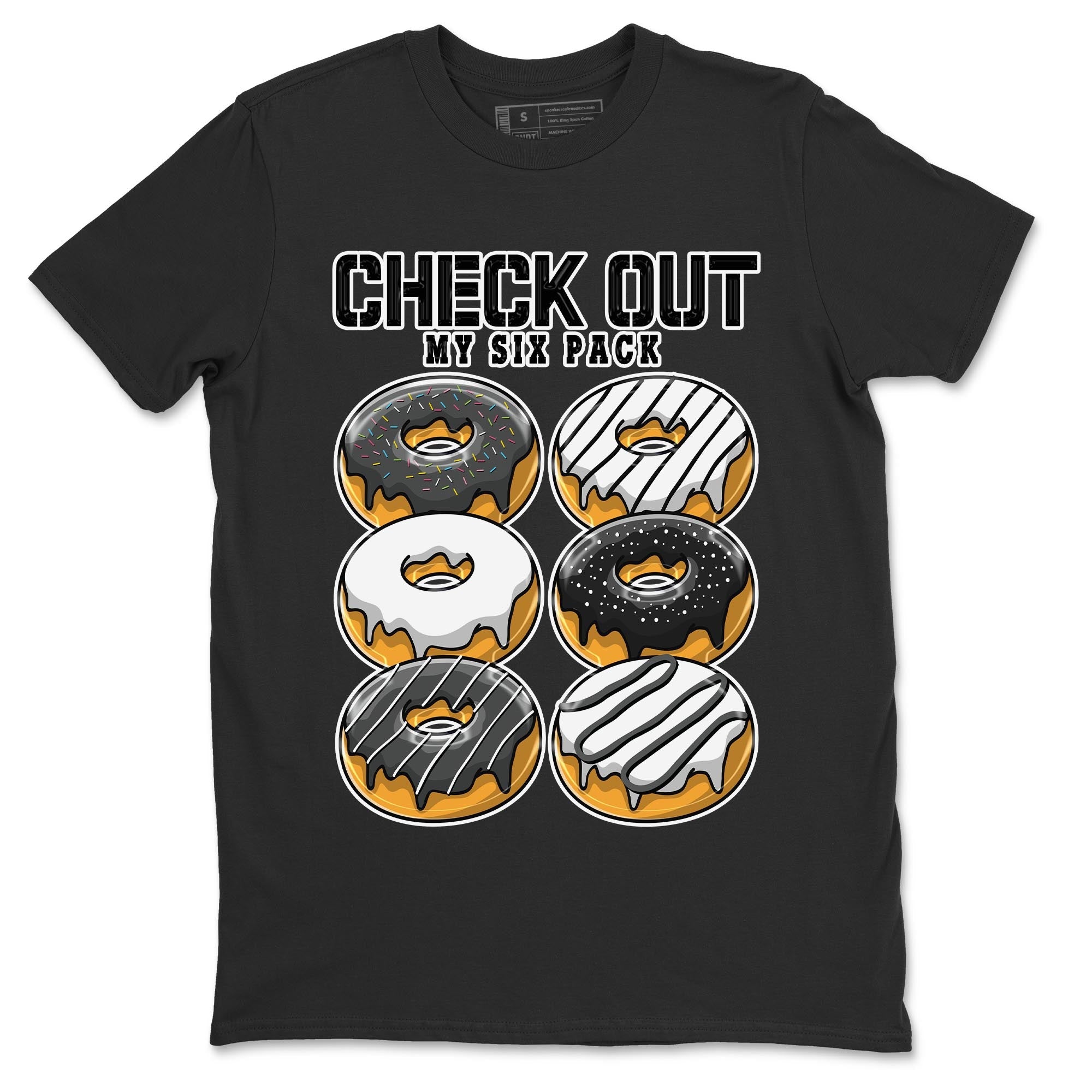Air Jordan 13 Black Flint Sneaker Match Tees Check Out My Six Pack Streetwear Sneaker Shirt AJ 13s Black Flint Sneaker Release Tees Unisex Shirts Black 2