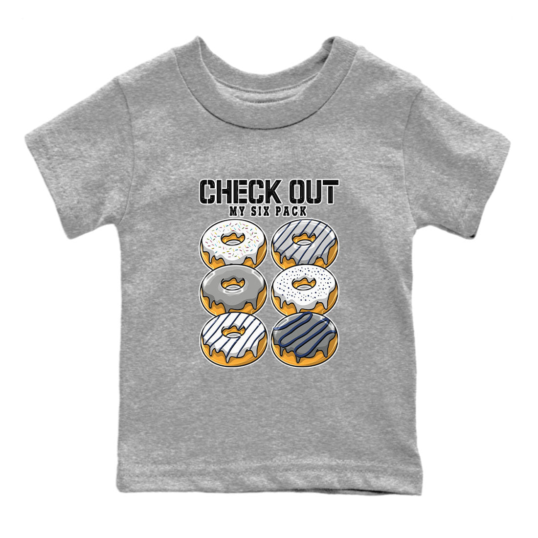 Air Jordan 3 Retro Midnight Navy shirt to match jordans Check Out My Six Pack sneaker shirt 3s Midnight Navy Drip Gear Zone baby toddler Heather Grey 2 cotton Shirt