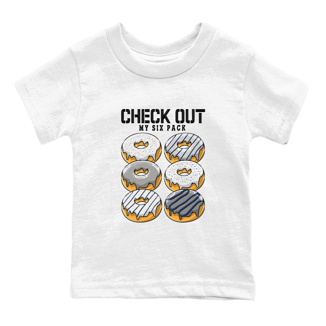 Air Jordan 3 Retro Midnight Navy shirt to match jordans Check Out My Six Pack sneaker shirt 3s Midnight Navy Drip Gear Zone baby toddler White 2 cotton Shirt
