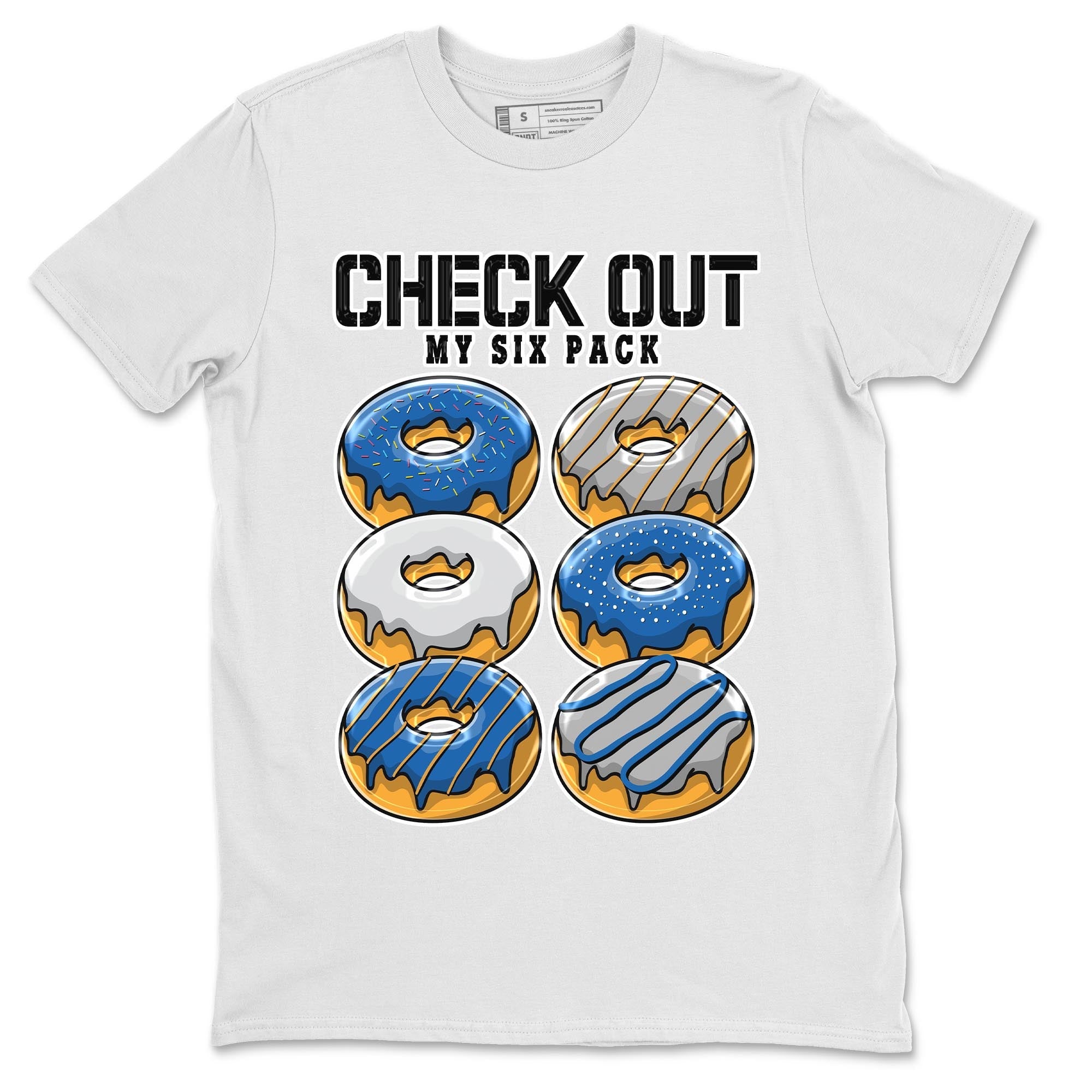 Air Jordan 3 Wizards Sneaker Match Tees Check Out My Six Pack Streetwear Sneaker Shirt Air Jordan 3 Wizards Sneaker Release Tees Unisex Shirts White 2