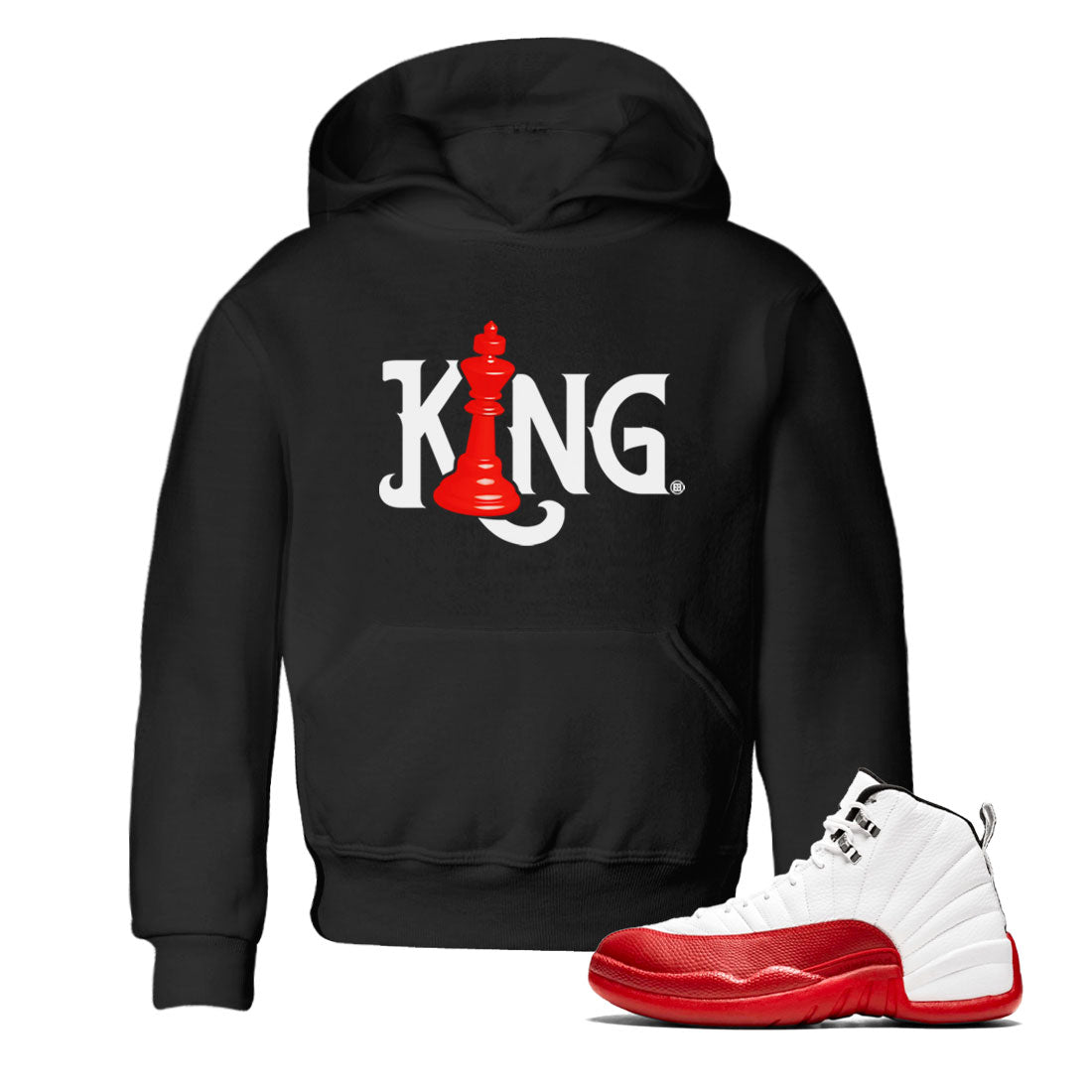 12s Cherry shirt to match jordans Chess King sneaker tees AJ12 Retro Cherry Drip Gear Zone baby toddler Black 1 cotton Shirt