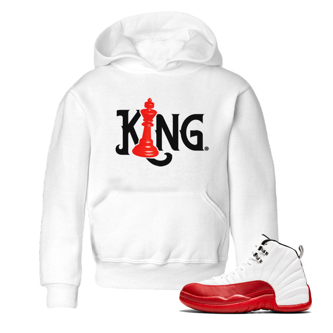 12s Cherry shirt to match jordans Chess King sneaker tees AJ12 Retro Cherry Drip Gear Zone baby toddler White 1 cotton Shirt