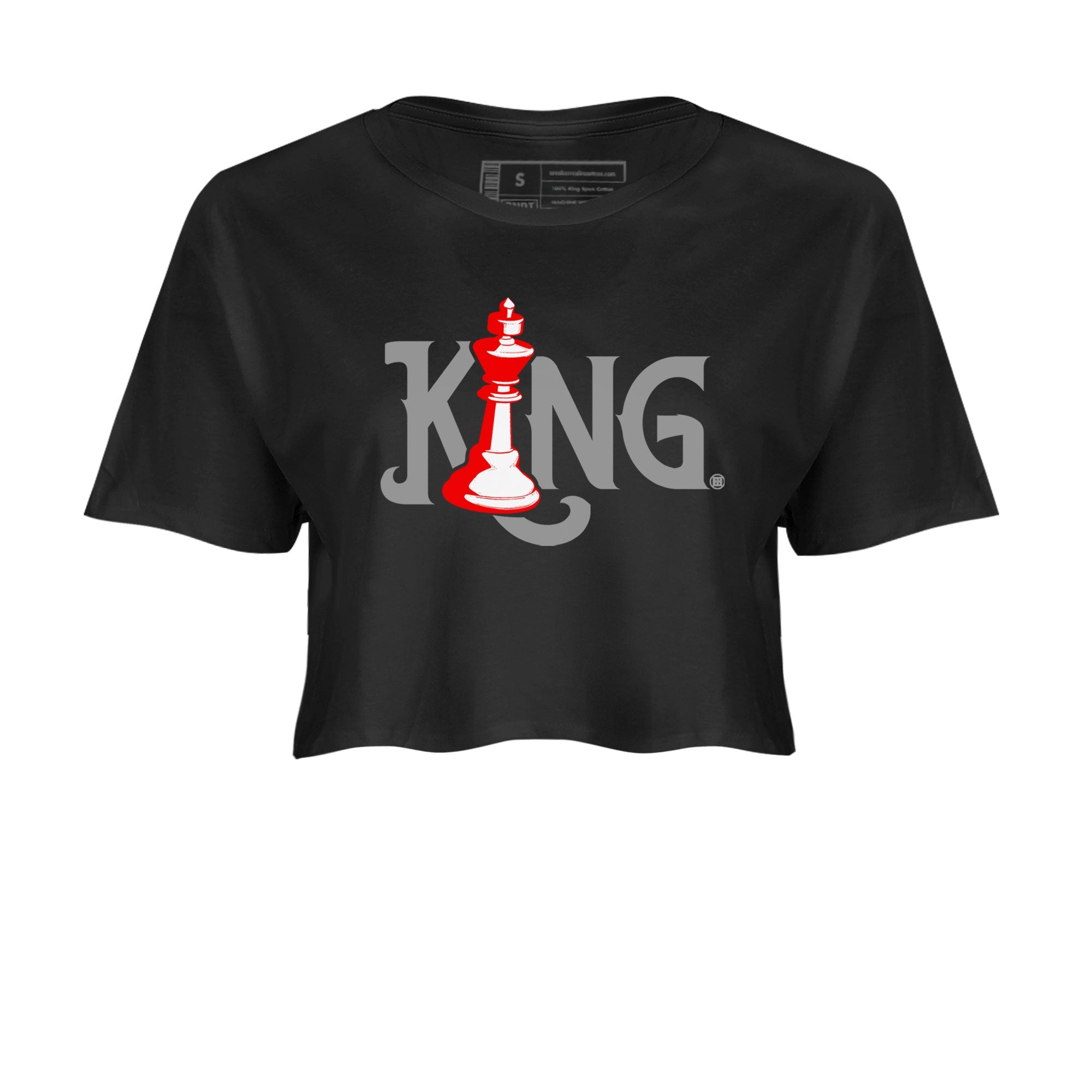 Air Jordan 4 Bred Reimagined shirt to match jordans Chess King sneaker shirts AJ4 Bred Reimagined Drip Gear Zone Black 2 crop shirt