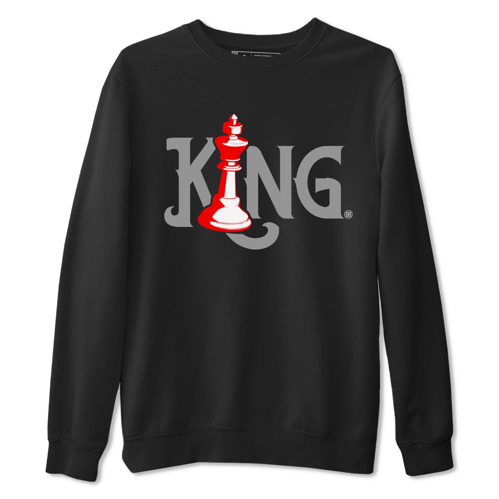 Air Jordan 4 Bred Reimagined shirt to match jordans Chess King sneaker shirts AJ4 Bred Reimagined Drip Gear Zone unisex crew neck cotton Black 2 crew neck shirt