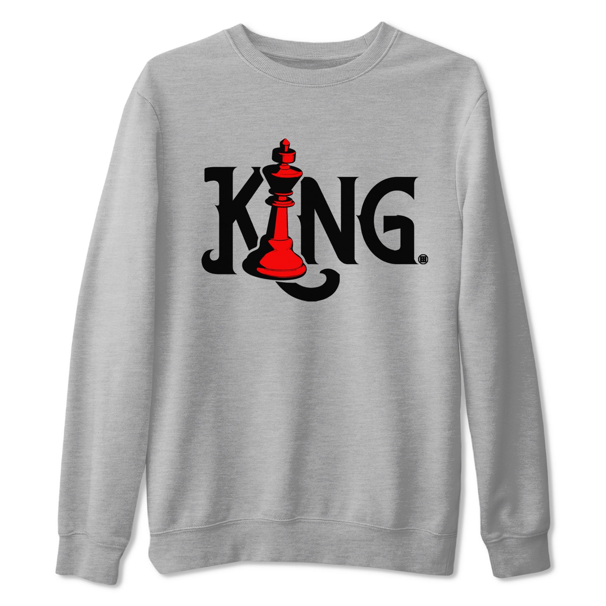Air Jordan 4 Bred Reimagined shirt to match jordans Chess King sneaker shirts AJ4 Bred Reimagined Drip Gear Zone unisex crew neck cotton Heather Grey 2 crew neck shirt
