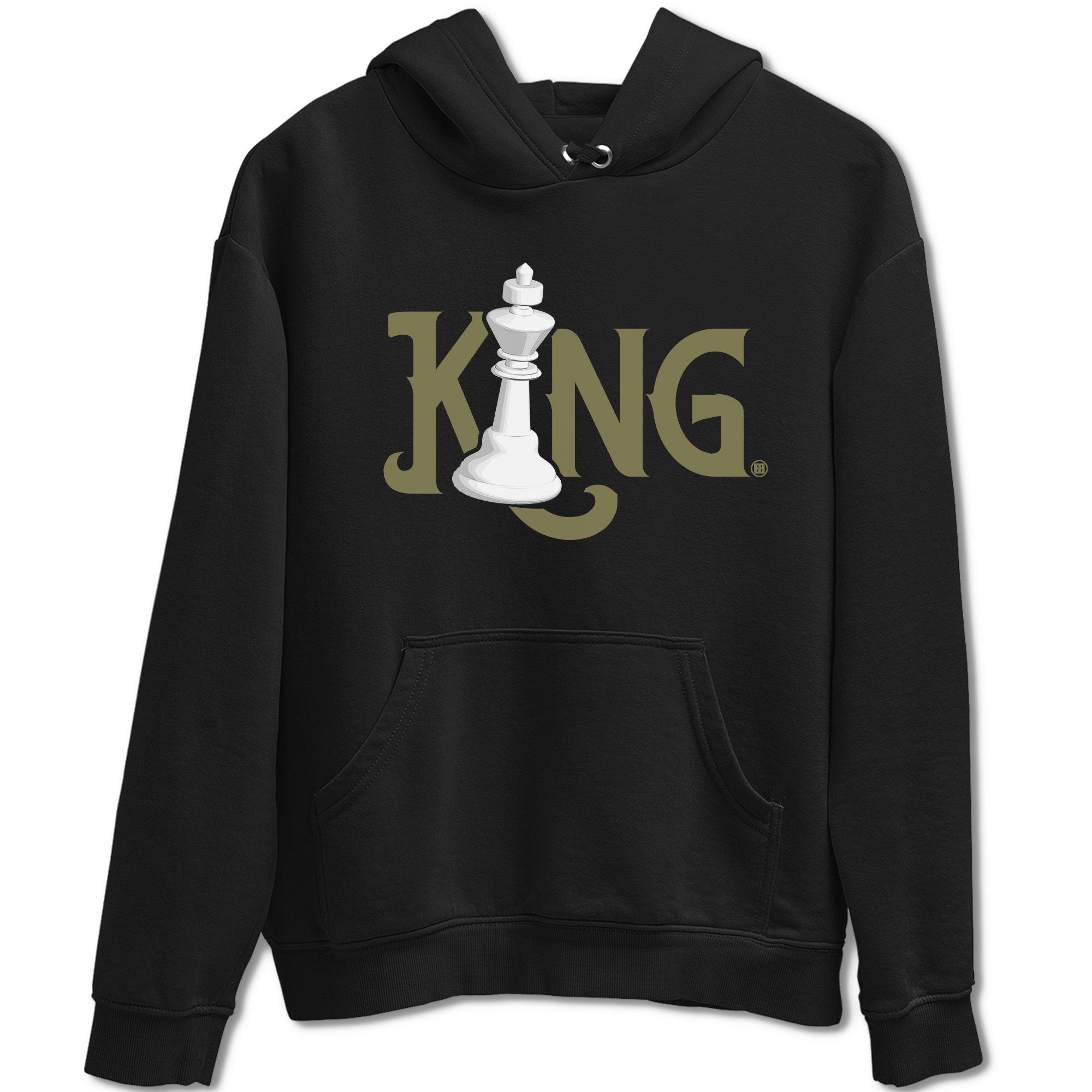 Air Jordan 4 Medium Olive shirt to match jordans streetwear brand Chess King sneaker tees 4s Medium Olive Drip Gear Zone Unisex Streetwear Clothing Black 2 T-Shirt