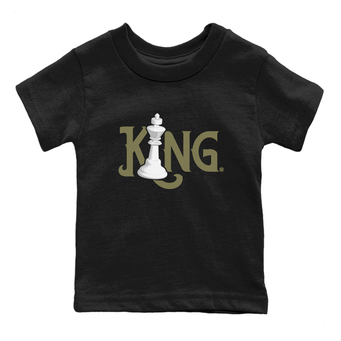 Air Jordan 4 Medium Olive shirt to match jordans streetwear brand Chess King sneaker tees 4s Medium Olive Drip Gear Zone Baby Toddler Black 2 T-Shirt