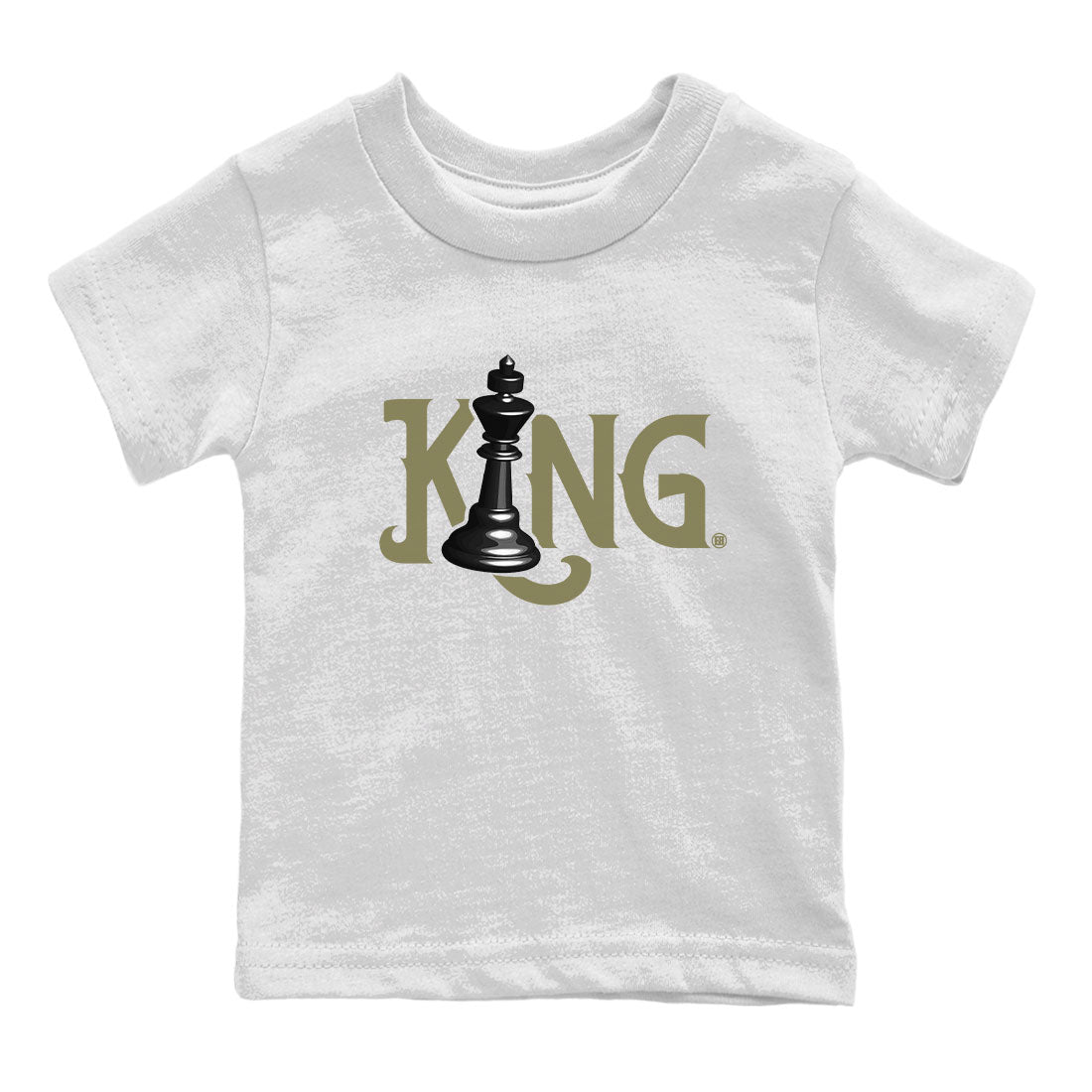 Air Jordan 4 Medium Olive shirt to match jordans streetwear brand Chess King sneaker tees 4s Medium Olive Drip Gear Zone Baby Toddler White 2 T-Shirt