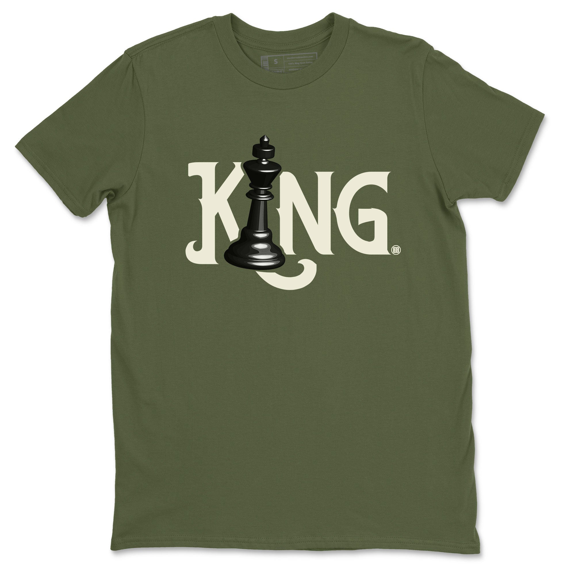Air Jordan 4 Medium Olive shirt to match jordans streetwear brand Chess King sneaker tees 4s Medium Olive Drip Gear Zone Unisex Streetwear Clothing Military Green 2 T-Shirt