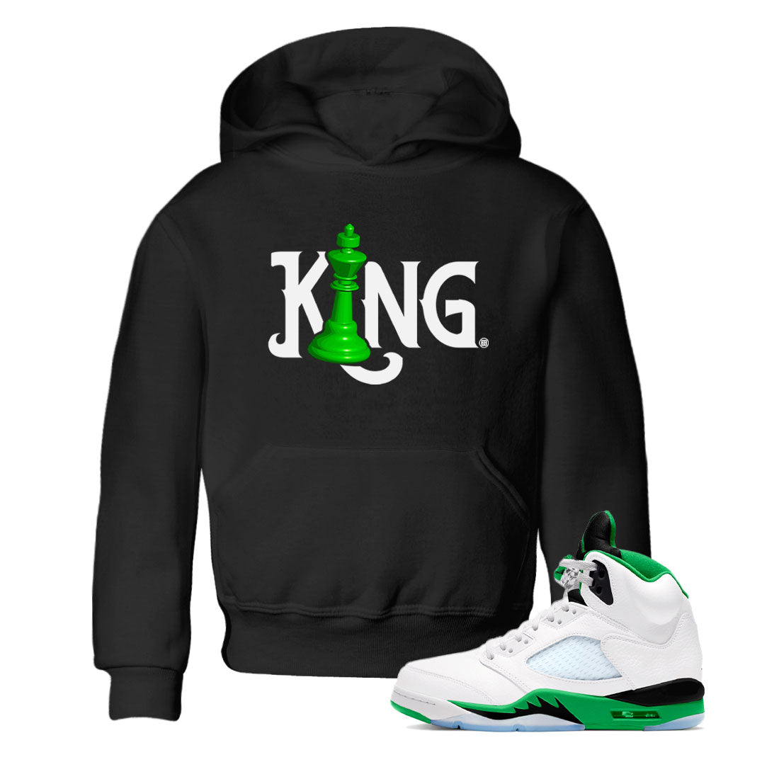 Air Jordan 5 Lucky Green shirt to match jordans Chess King sneaker match tee AJ5 Lucky Green Drip Gear Zone baby toddler Black 1 cotton Shirt