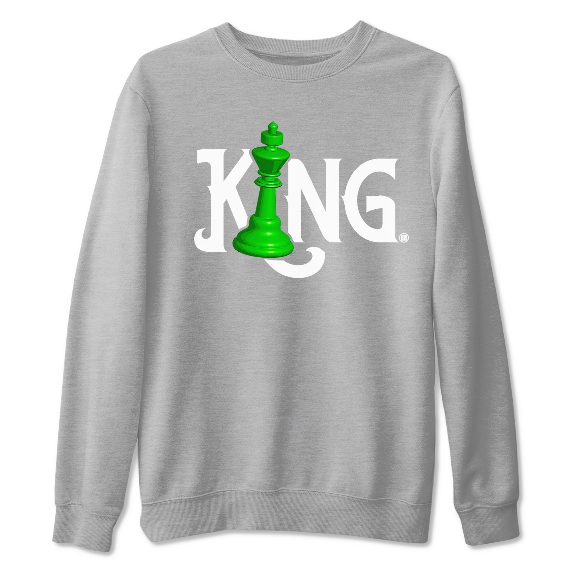Air Jordan 5 Lucky Green shirt to match jordans Chess King sneaker match tee AJ5 Lucky Green Drip Gear Zone unisex cotton Heather Grey 2 crew neck shirt