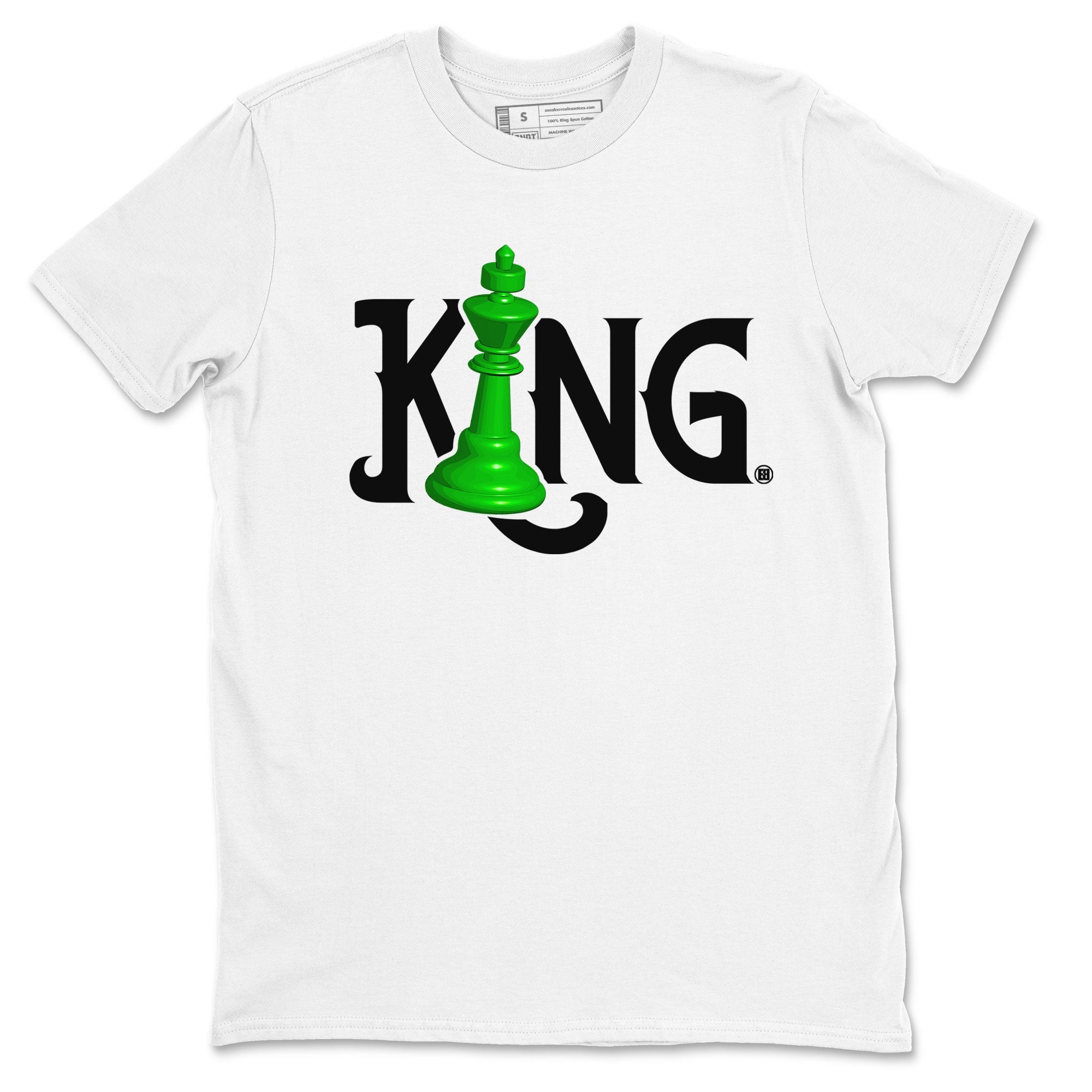 Air Jordan 5 Lucky Green shirt to match jordans Chess King sneaker match tee AJ5 Lucky Green Drip Gear Zone unisex cotton White 2 crew neck shirt