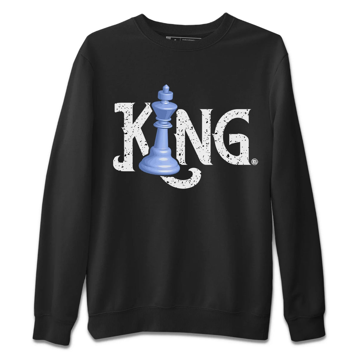 Jordan 5 UNC Sneaker Matching T-Shirt Chess King Sneaker Tees Jordan 5 UNC Sneaker Release Tees Crew Neck Tees