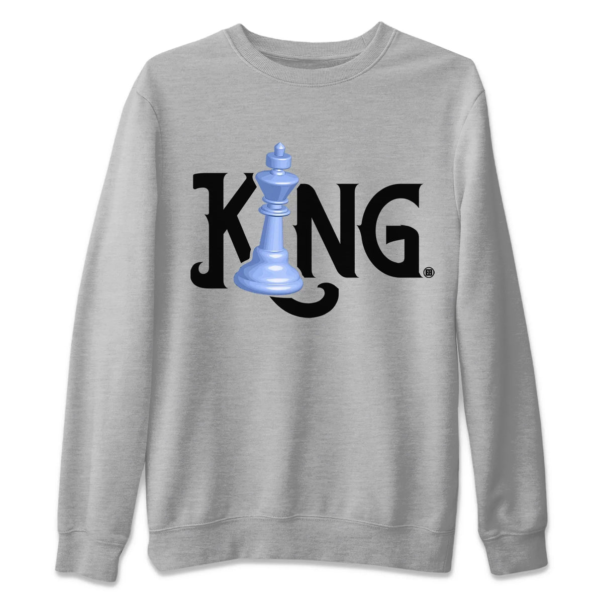 Jordan 5 UNC Sneaker Matching T-Shirt Chess King Sneaker Tees Jordan 5 UNC Sneaker Release Tees Crew Neck Tees