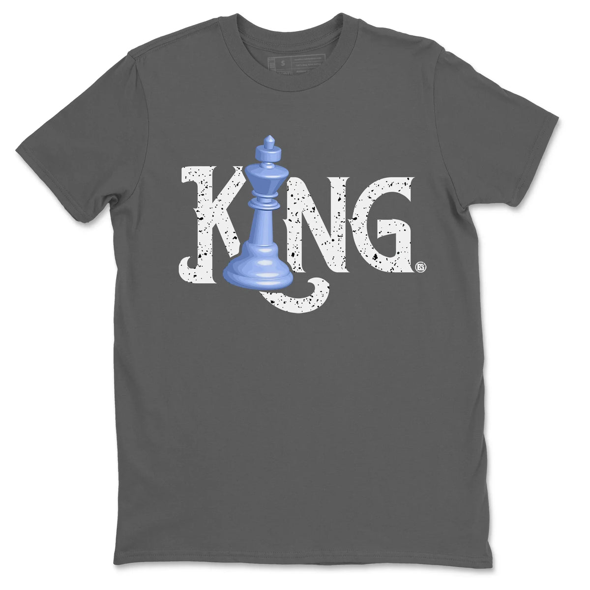 Jordan 5 UNC Sneaker Matching T-Shirt Chess King Sneaker Tees Jordan 5 UNC Sneaker Release Tees Crew Neck Tees
