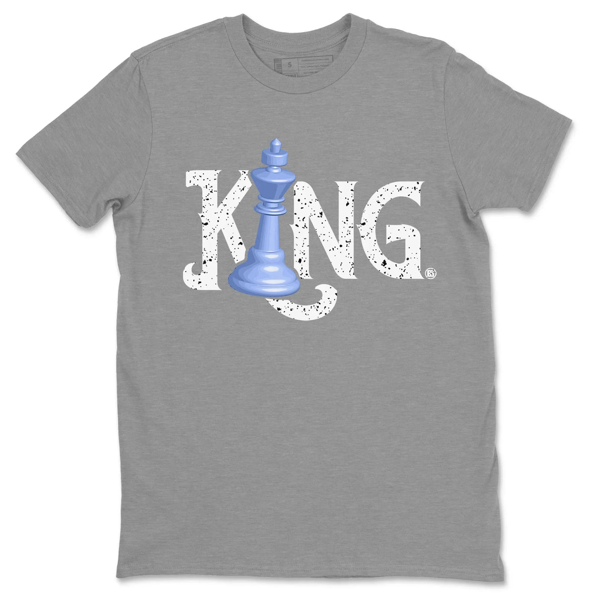 Jordan 5 UNC Sneaker Matching T-Shirt Chess King Sneaker Tees Jordan 5 UNC Sneaker Release Tees Crew Neck Tees