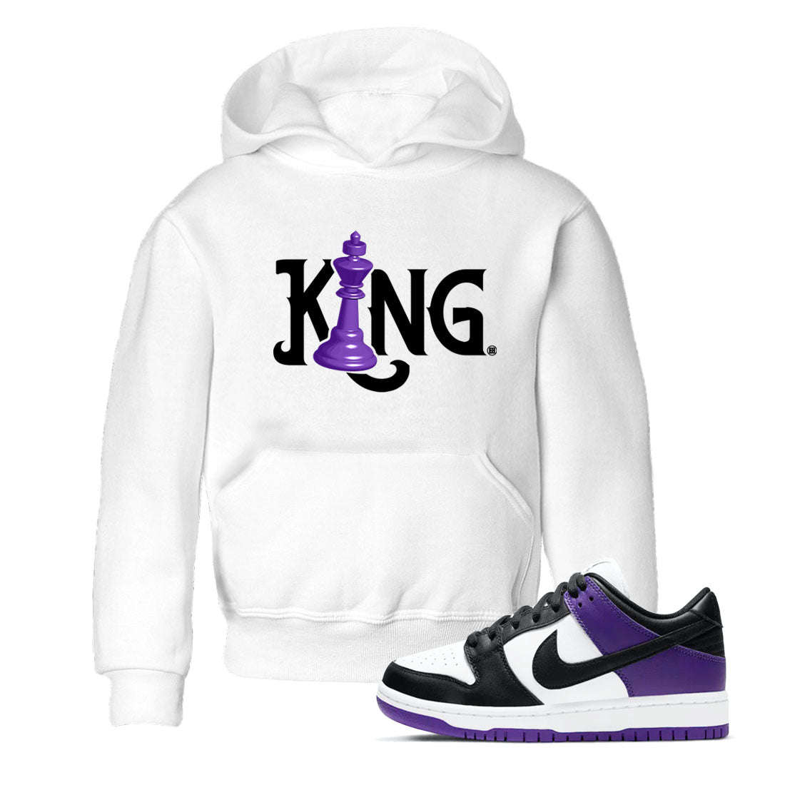 Nike SB Dunk Low Court Purple Shirt To Match Jordans Chess King Streetwear Fashion Dunk Low Court Purple Drip Gear Zone baby toddler White 1 cotton Shirt